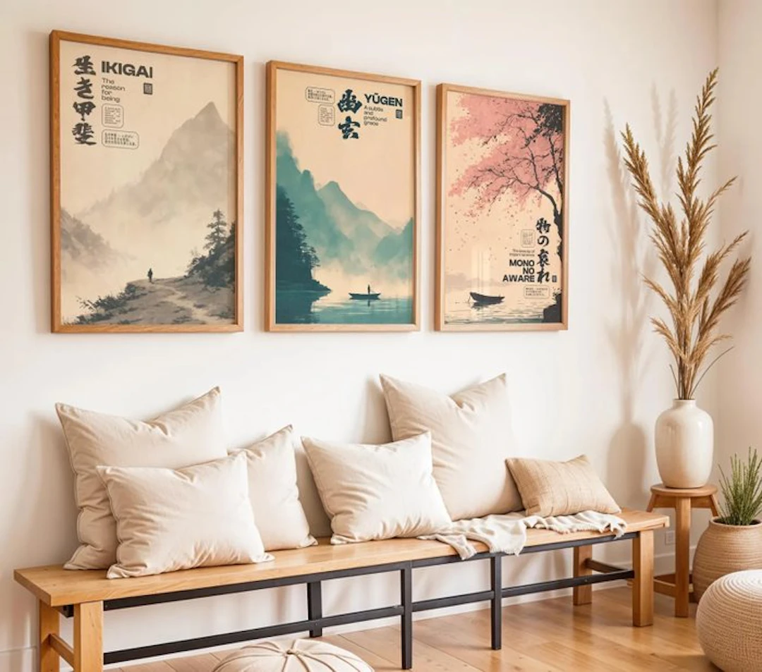 I_KONIQ - Lot of 3 生き甲斐 幽玄 物の哀れ Ikigai – ragione dell'essere