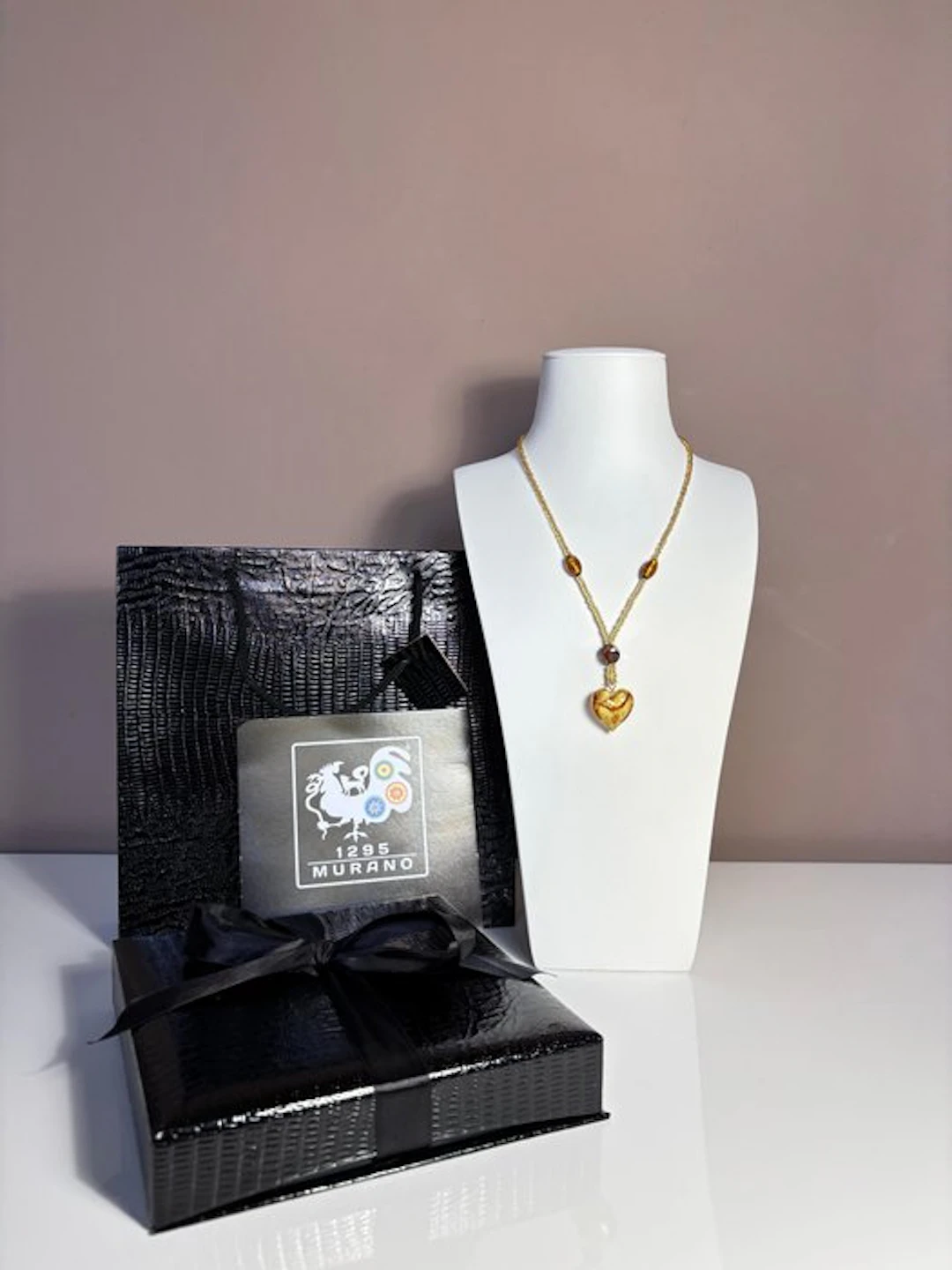 necklace - Necklace - 24 kt gold Murano necklace