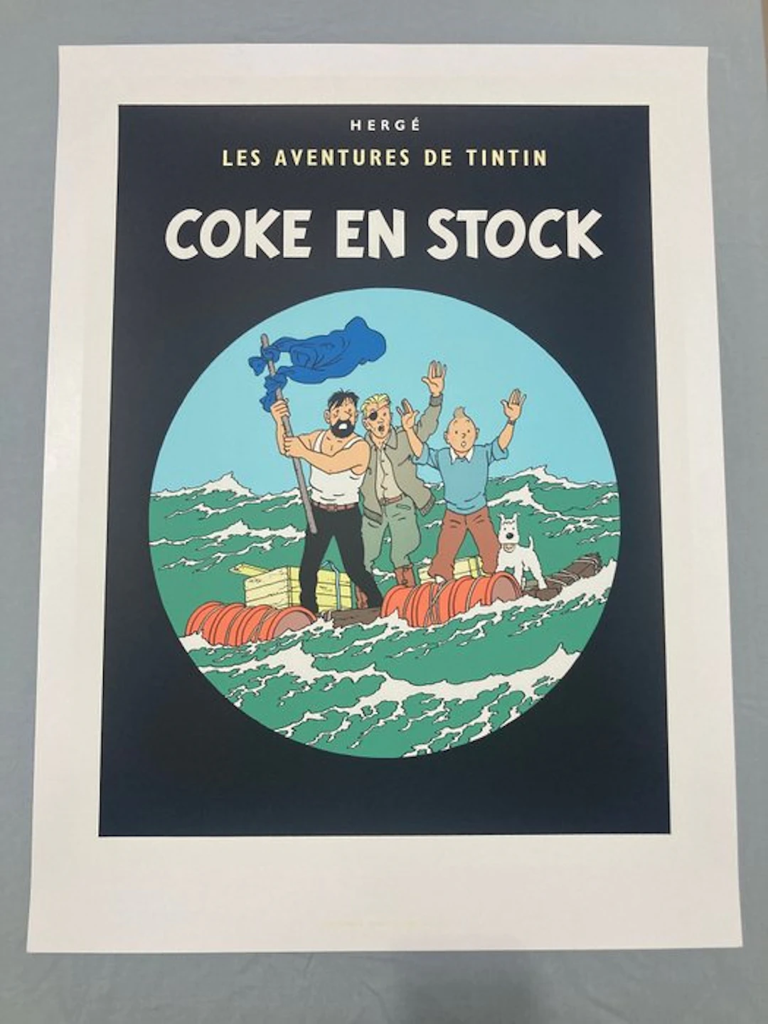 Hergé - 1 Silkscreen - Tintin - coke en stock - 1988