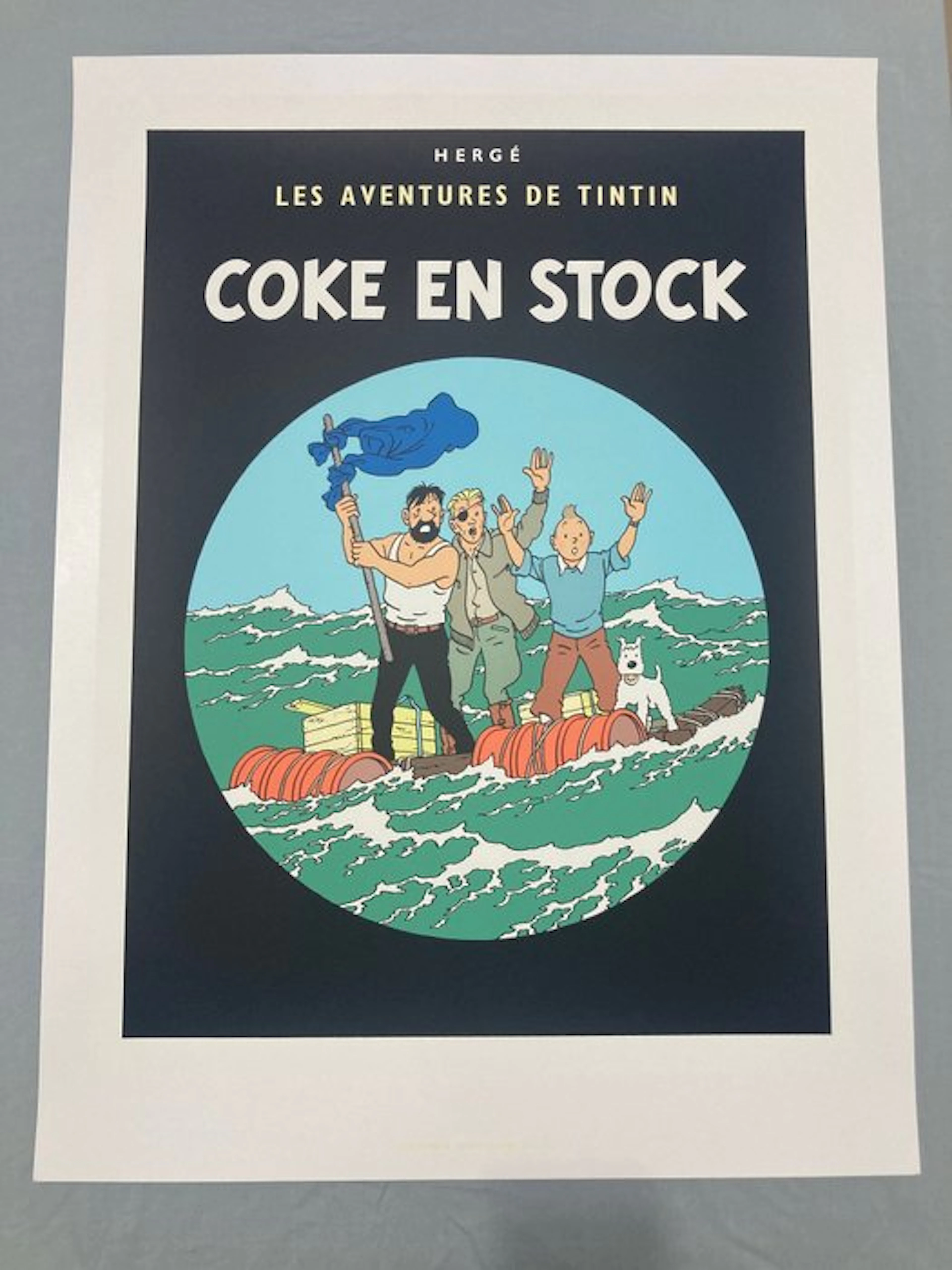 Hergé - 1 Silkscreen - Tintin - coke en stock - 1988