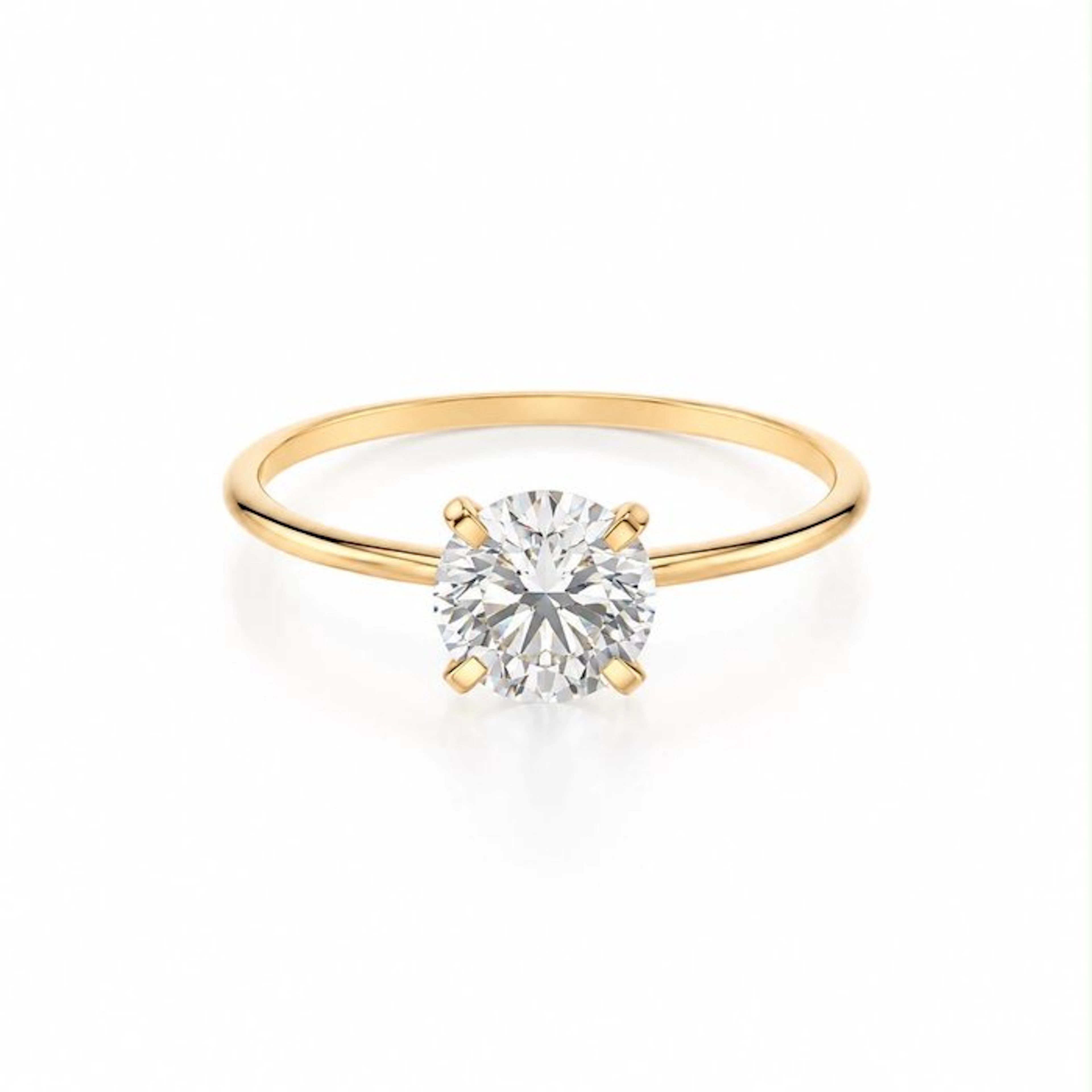 No reserve price - Ring - 14 kt. Yellow gold - 1.01ct. tw. Diamond (Lab-grown)