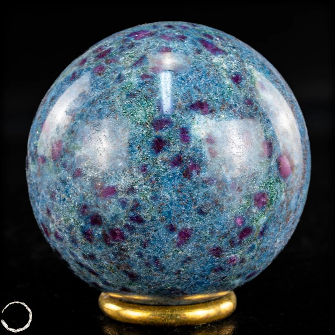 Very Rare Natural Ruby in Kyanite & Fuchsite Crystal Sphere