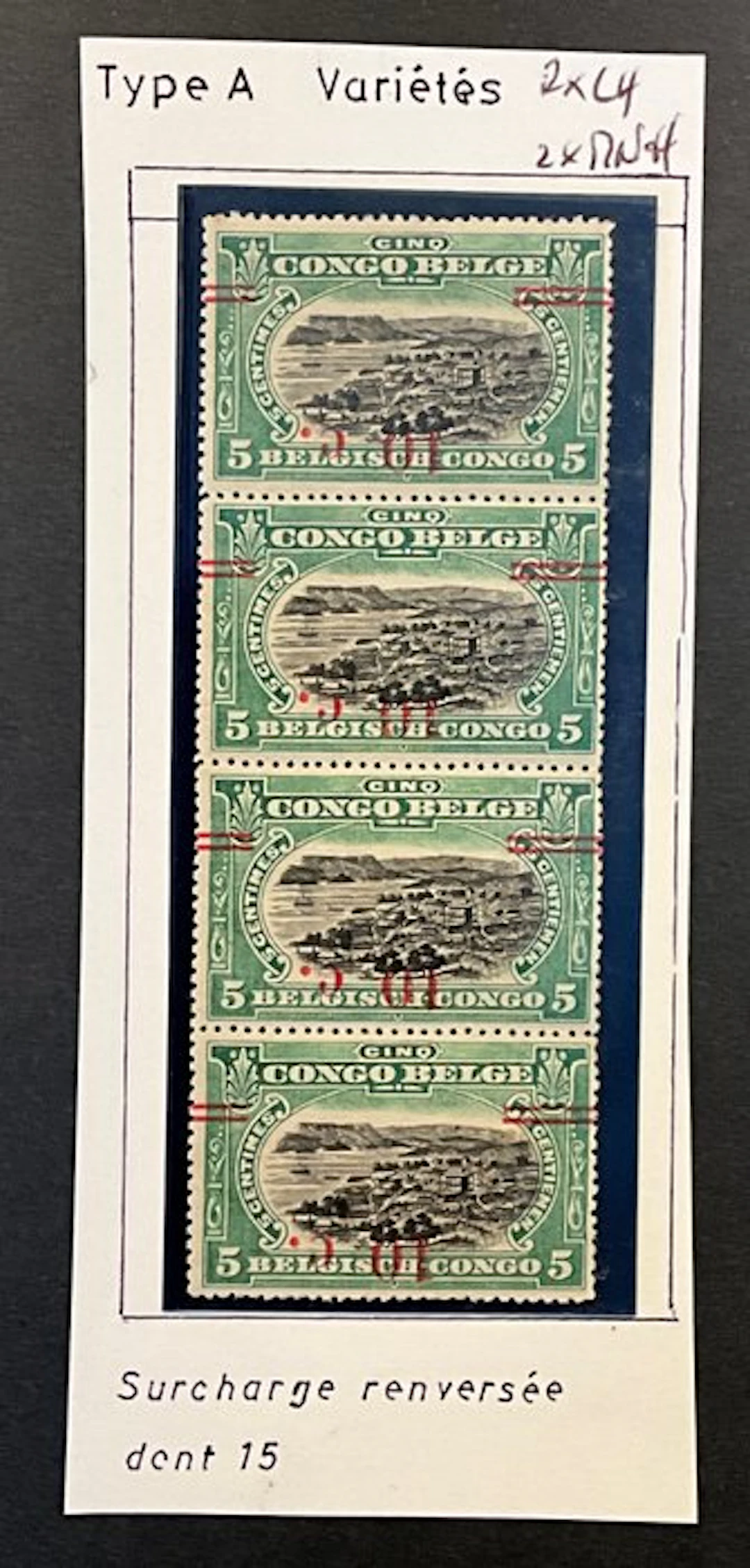 Belgian Congo 1922 - Issue: Mols with overprint 10c on 5c...