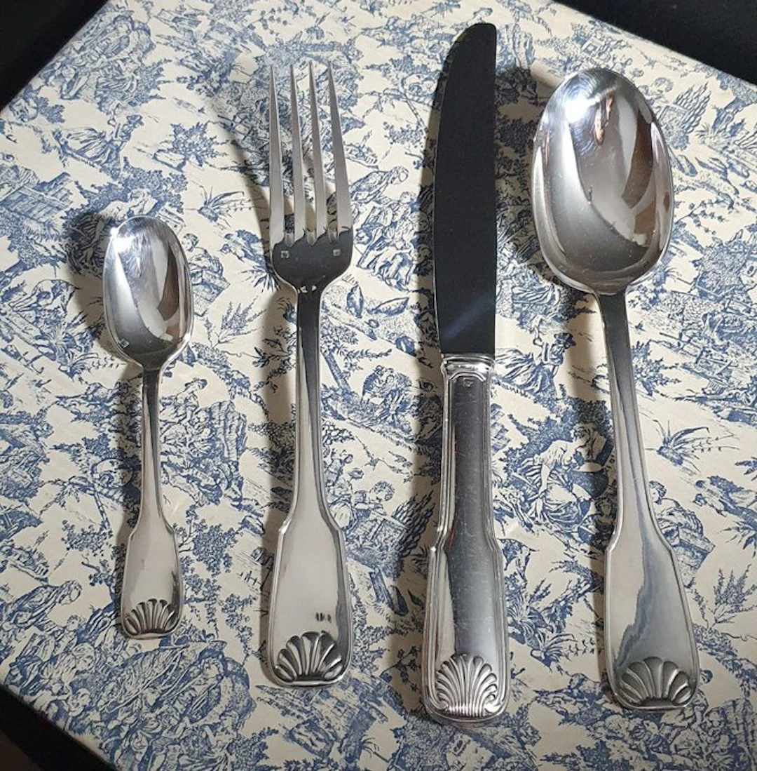 Le Couvert Français - Cutlery set for 12 (49) - silvered metal - + 2 gifts