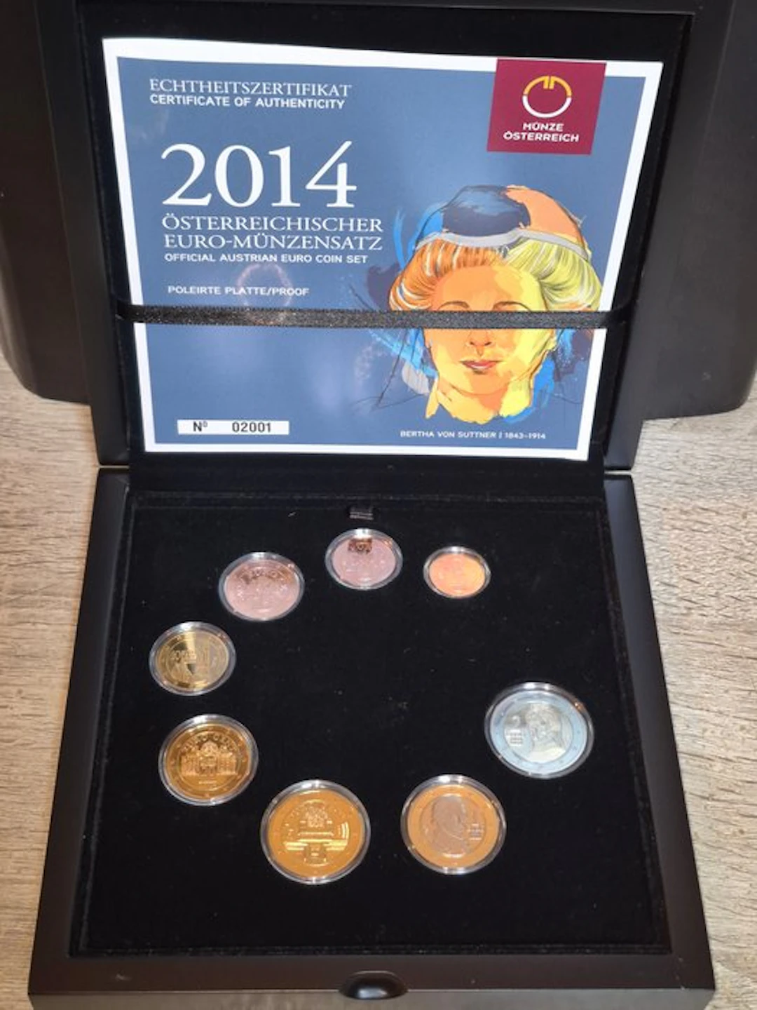 Austria. Proof Set 2014 "Bertha Von Suttner" (No reserve price)