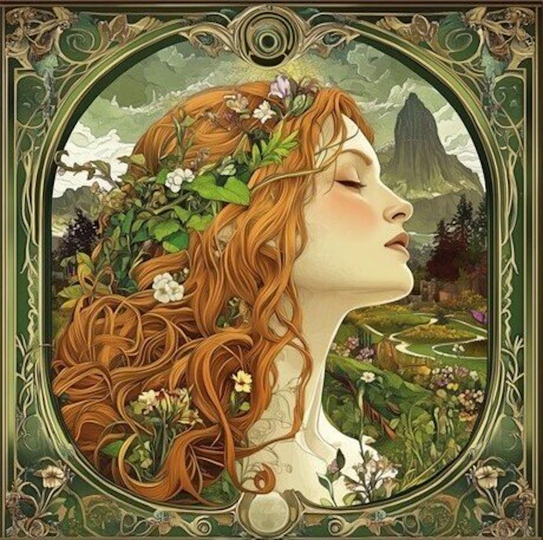 I_KONIQ - Gaia Madre Terra - Mythological art nouveau