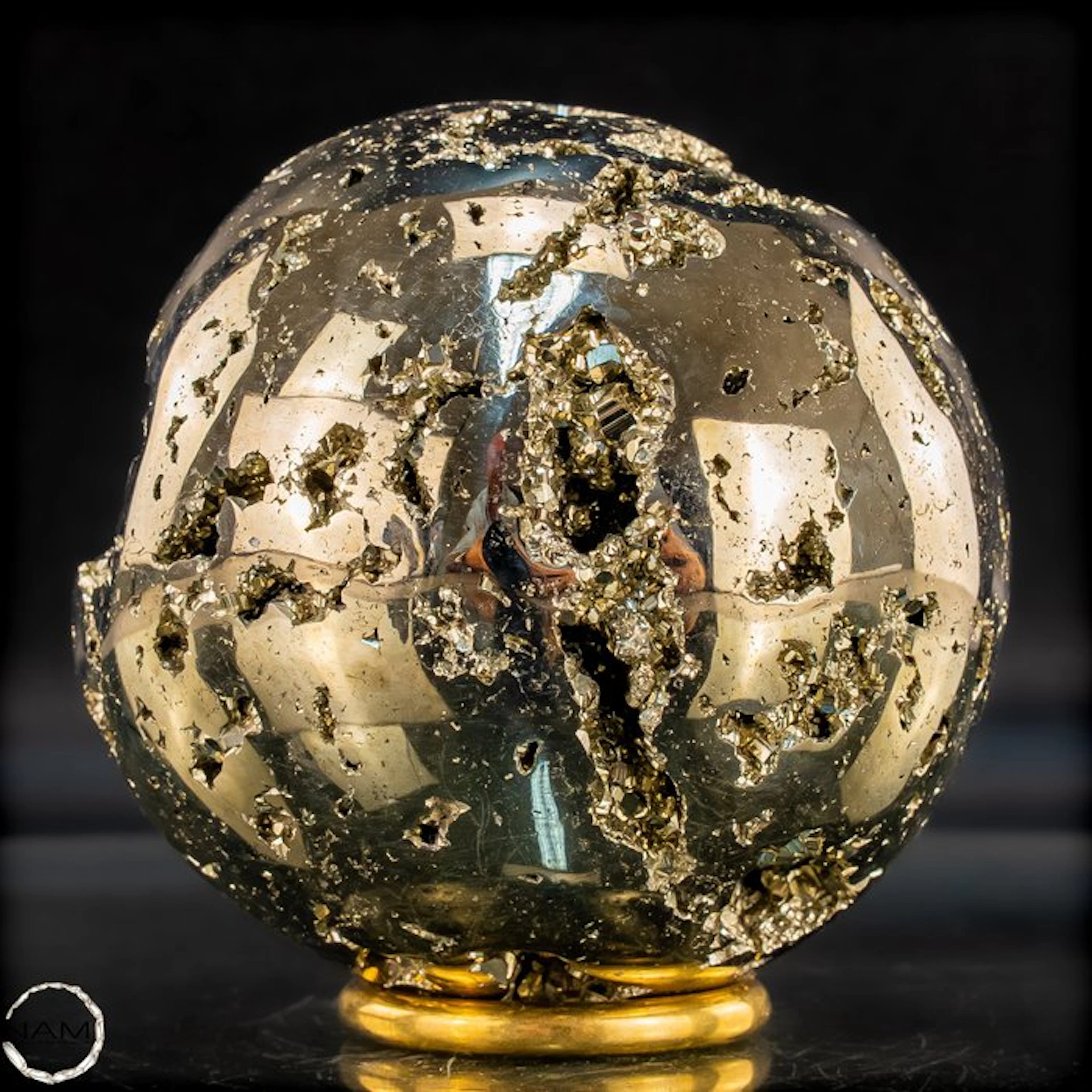 Radiant treasure of the Earth – Breathtaking pyrite sphere- 1310.18 g