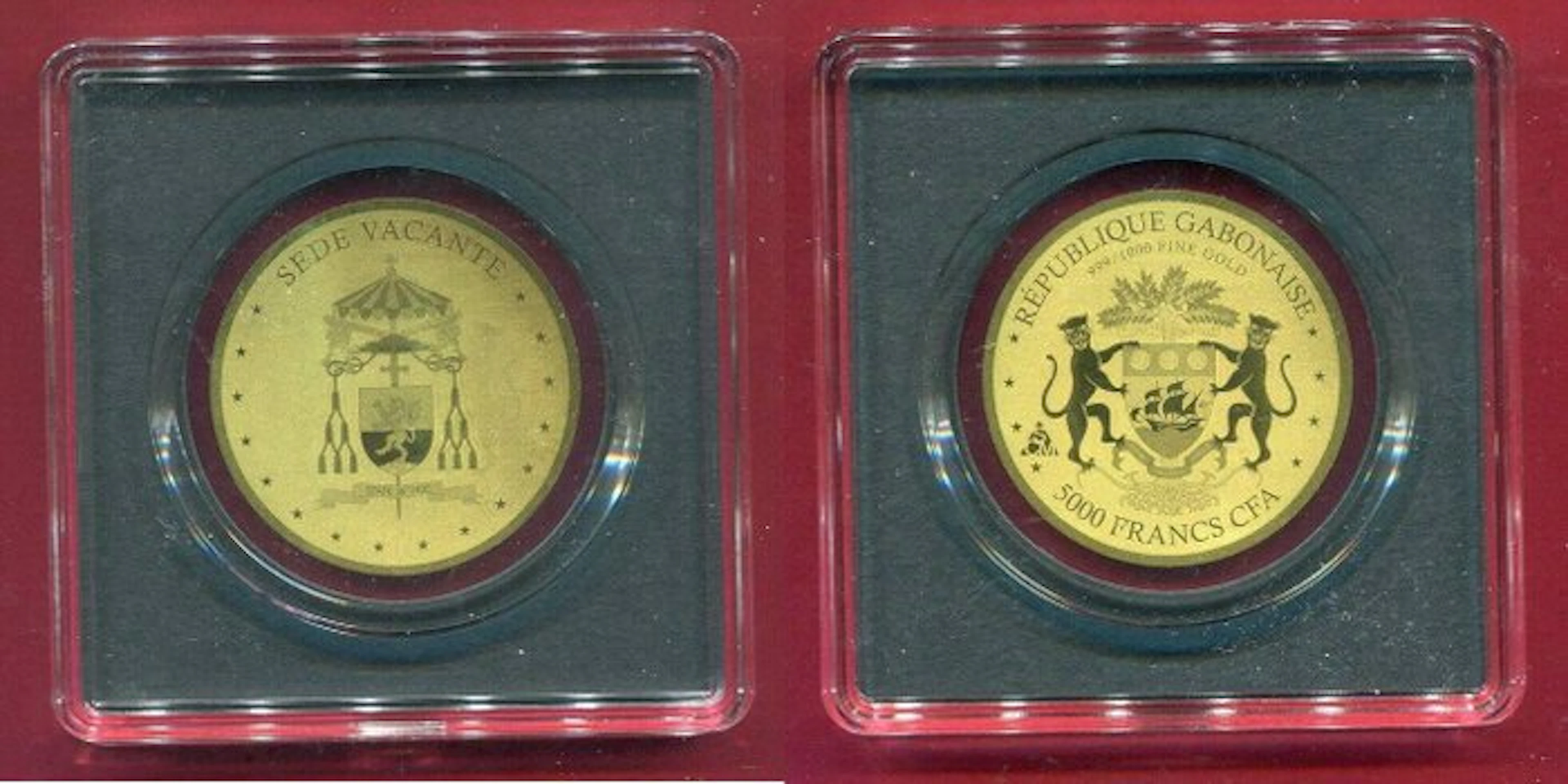 Gabon. 5000 Francs Sede Vacante (No reserve price)