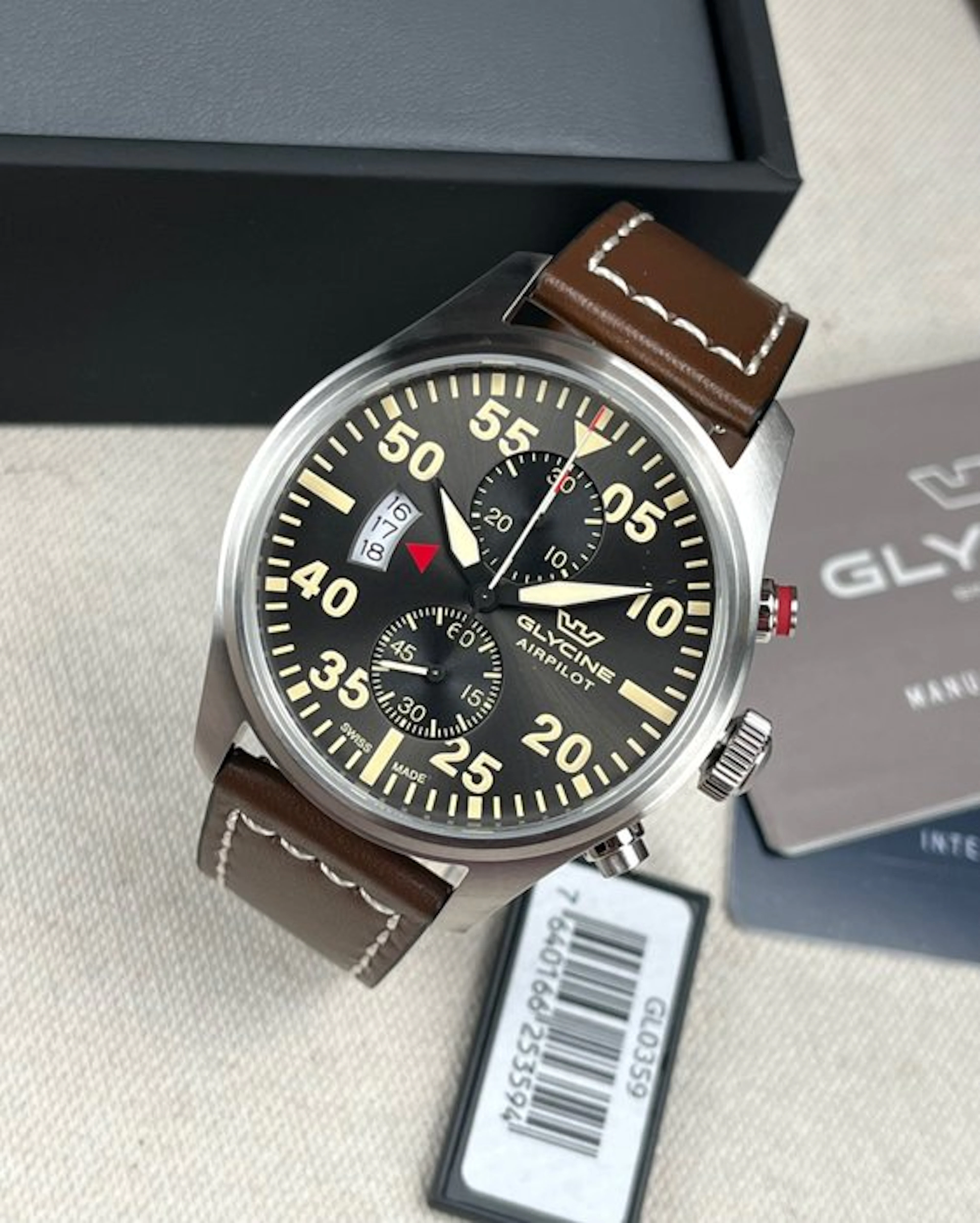 Glycine - Airpilot Chronograph Date Grey - GL0359 - Men - 2020-2025