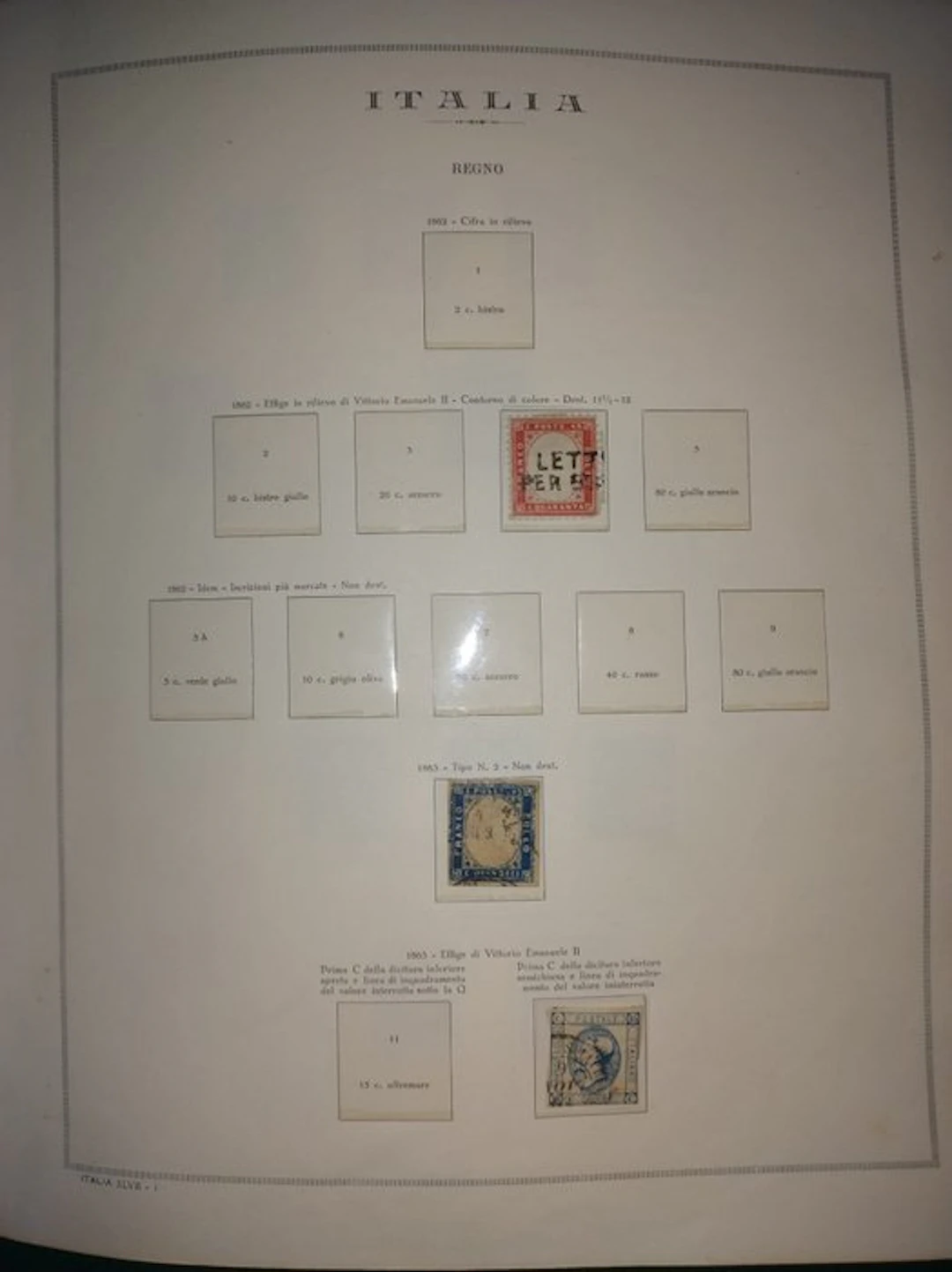 Italy - Remnants of the Kingdom and Italy collection in the Marini album.