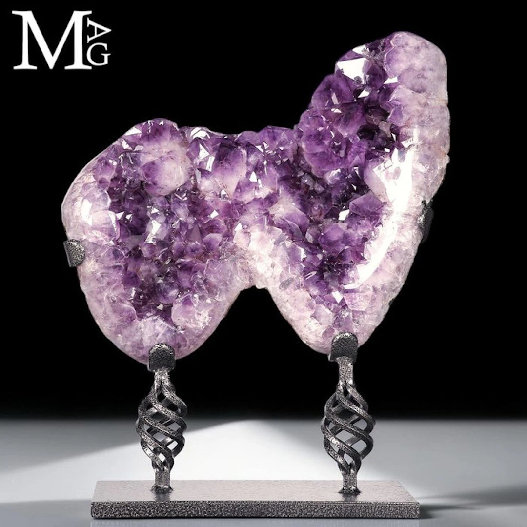 Huge geode of deep purple Brazilian amethyst...