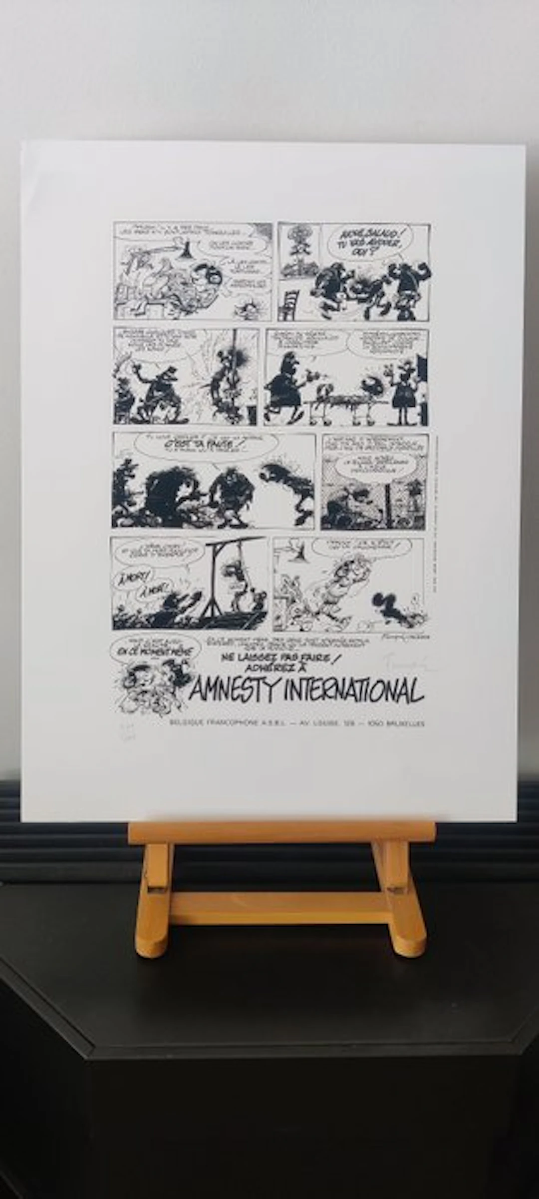 Franquin - Amnesty International - Signée - 1 Screen printing - Limited edition