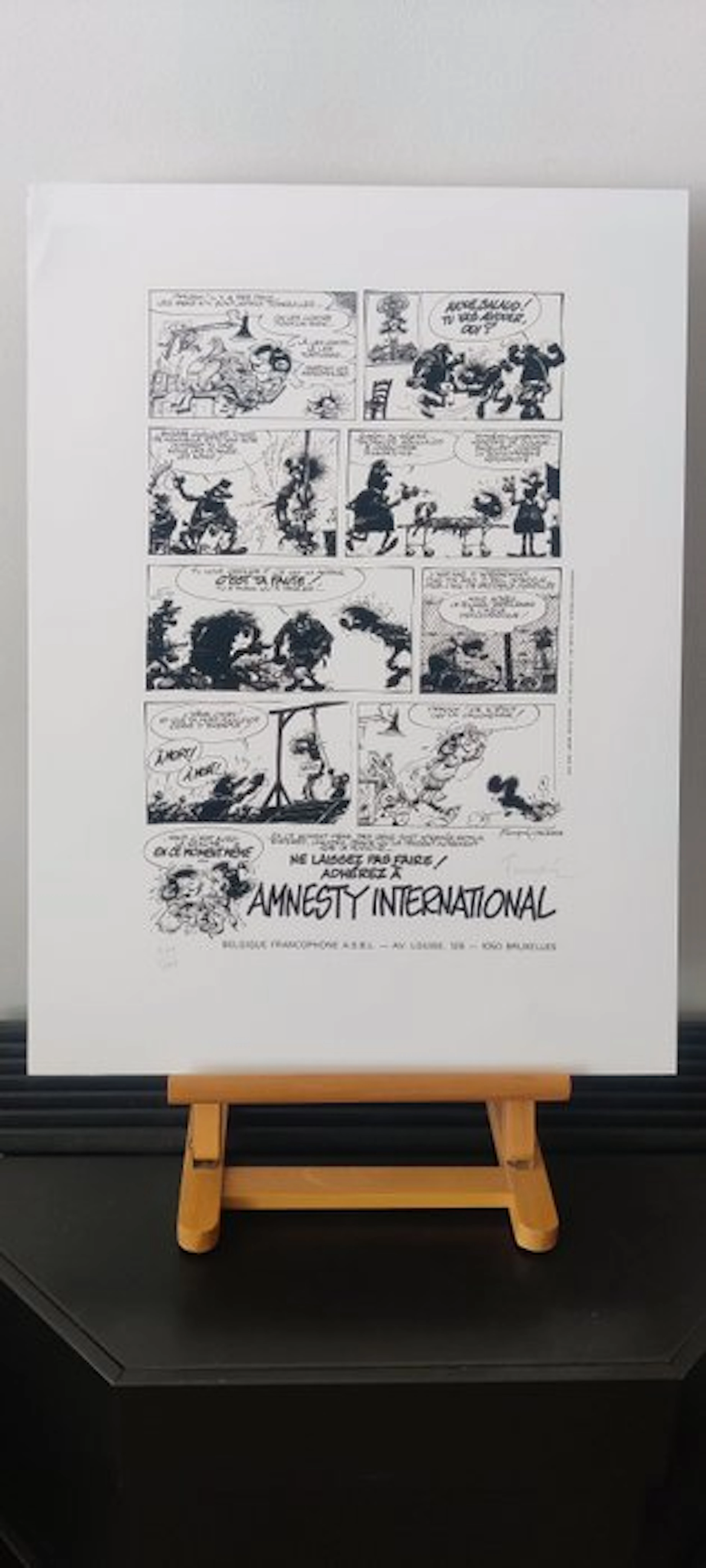Franquin - Amnesty International - Signée - 1 Screen printing - Limited edition