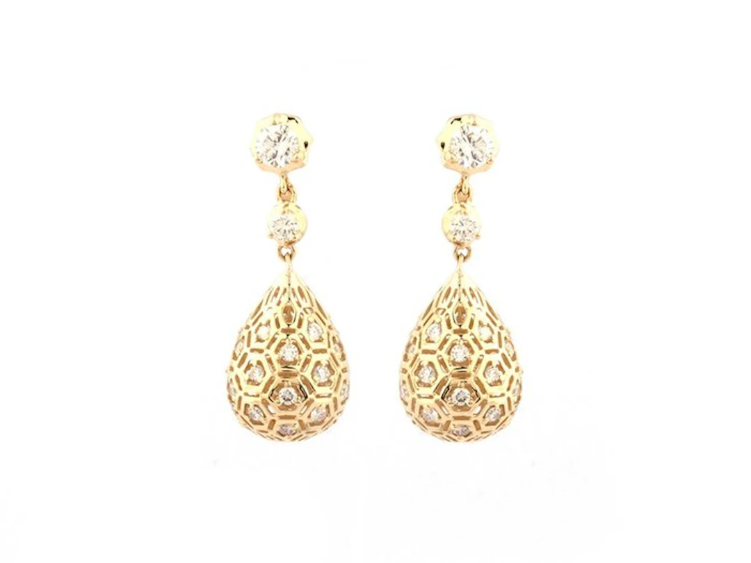 Earrings - 14 kt. Yellow gold - 0.53ct. tw. Diamond (Natural)