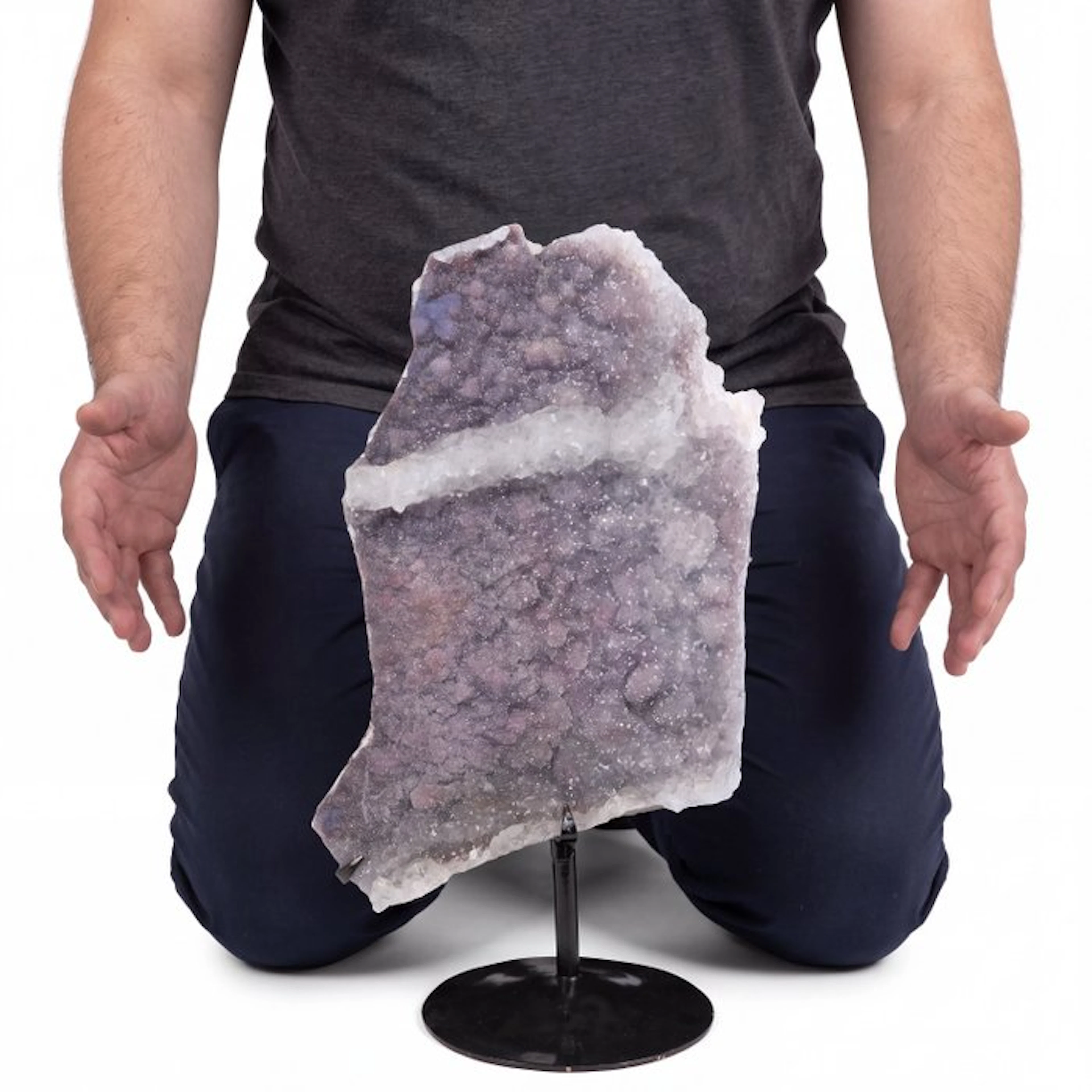 Rose Flower Amethyst - Interior Piece - 38x22x16 cm- 2.6 kg