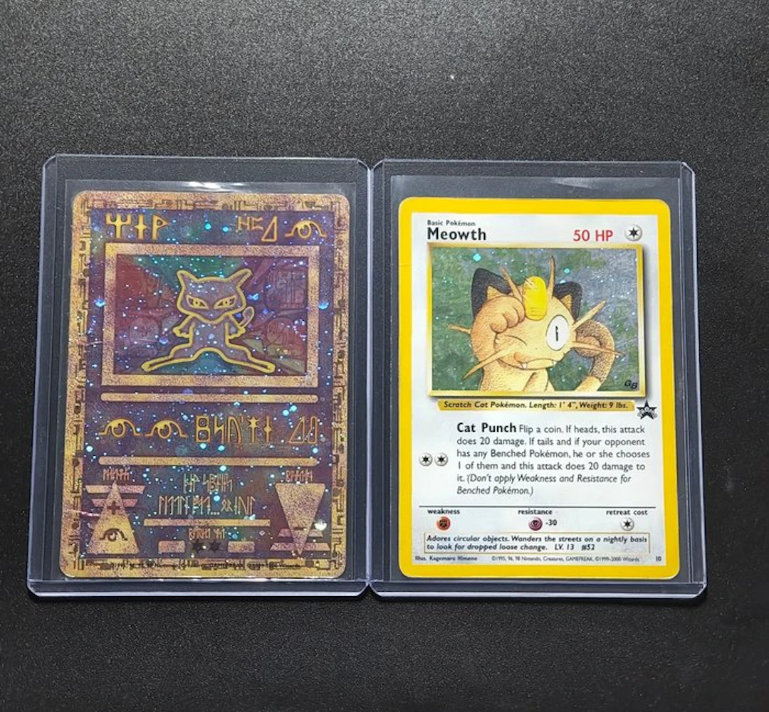 Pokémon - 2 Card - Ancient Mew & Meowth Holo GB - WOTC