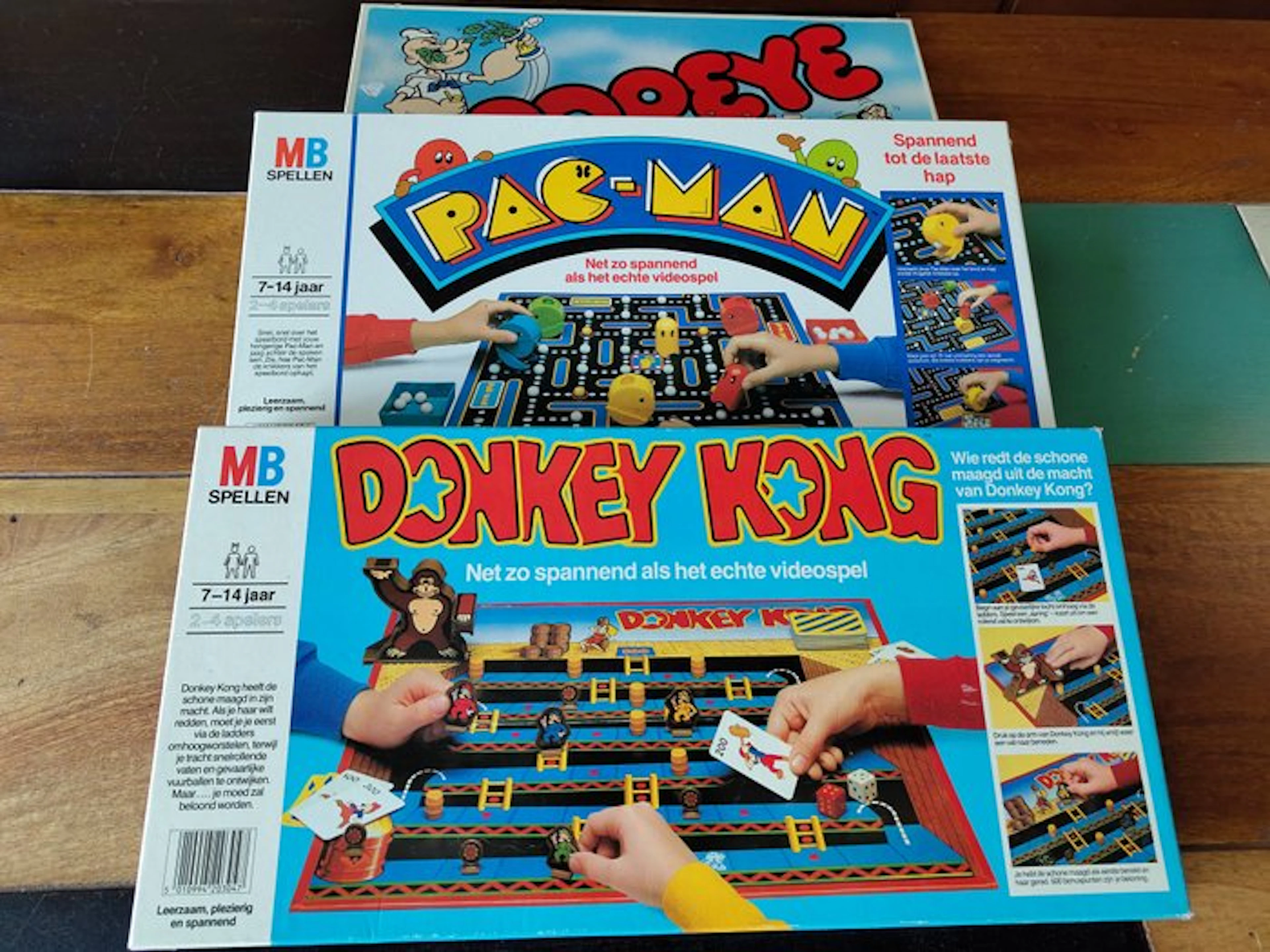 Board game - Donkey Kong, Pacman & Popeye - cardboard/plastic