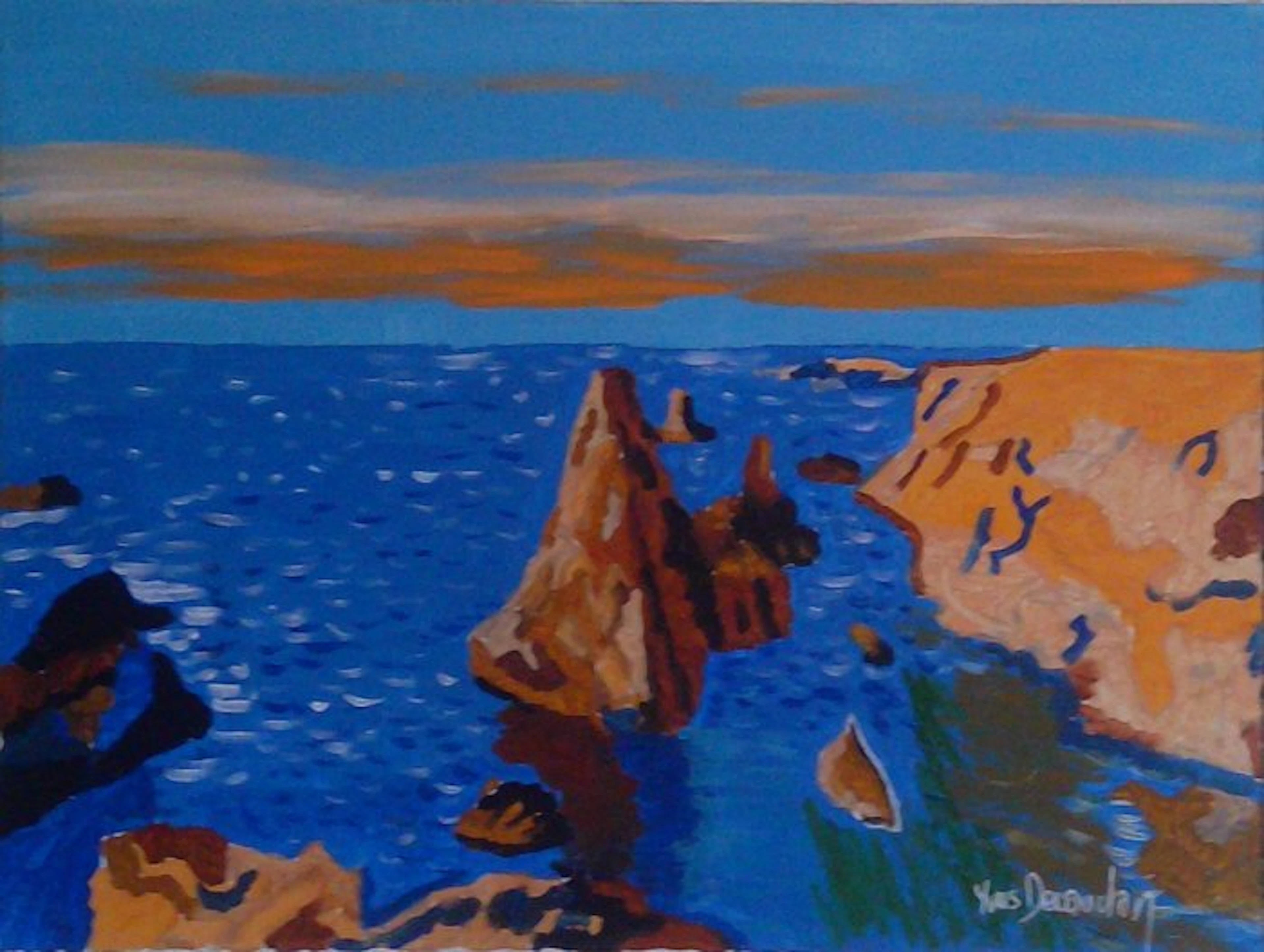 Yves Decaudan - Belle île l'aiguille de port coton