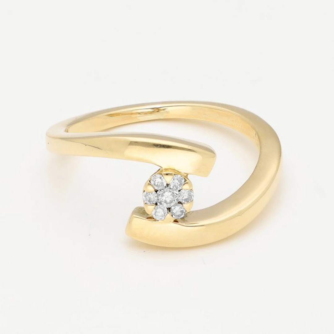 Ring - 18 kt. Yellow gold Diamond (Natural)