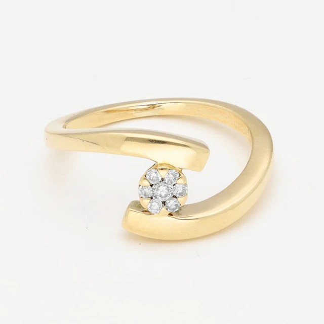 Ring - 18 kt. Yellow gold Diamond (Natural)