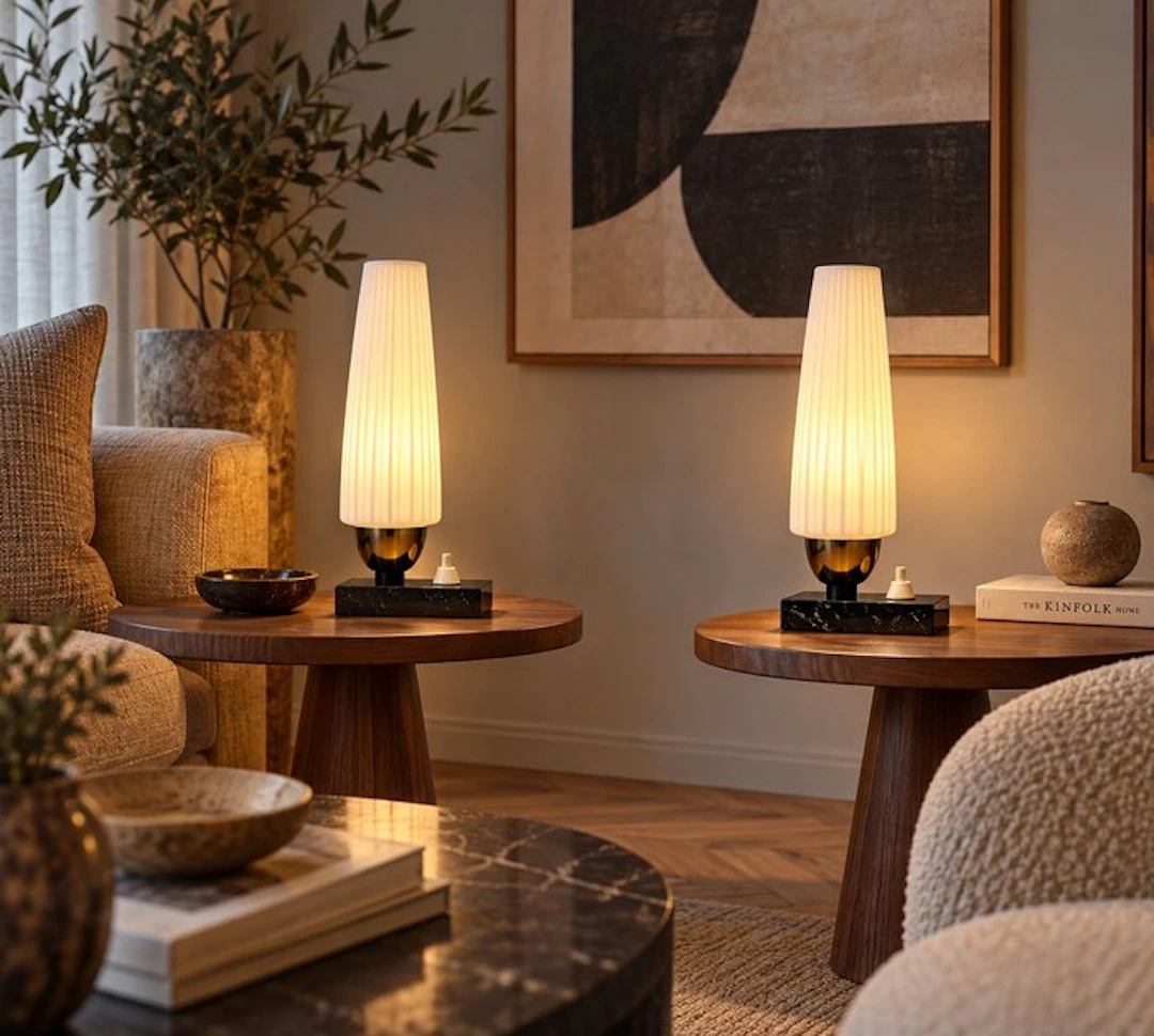 in de stijl van Werner Lorenz - Bedside table lamp (2)...