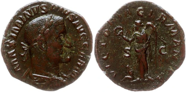 Roman Empire. Maximinus Thrax (AD 235-238). Sestertius Rom.