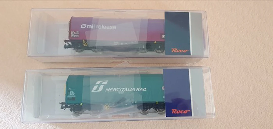 Roco H0 - Model train freight wagon set (2) - FS, NS