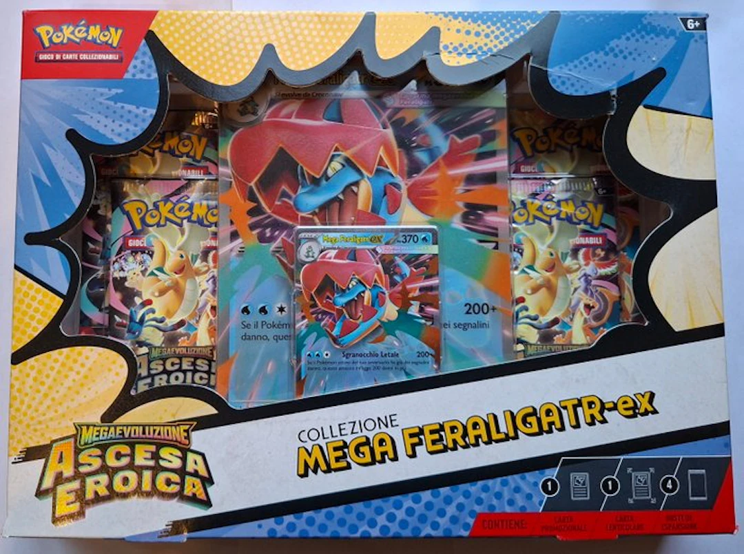 Pokémon - 1 Box - Collezione Mega Feraligatr-ex - Mega Evolution