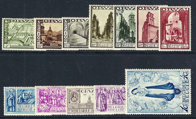 Belgium 1933 - the series "Grote Orval" - OBP/COB 363/74