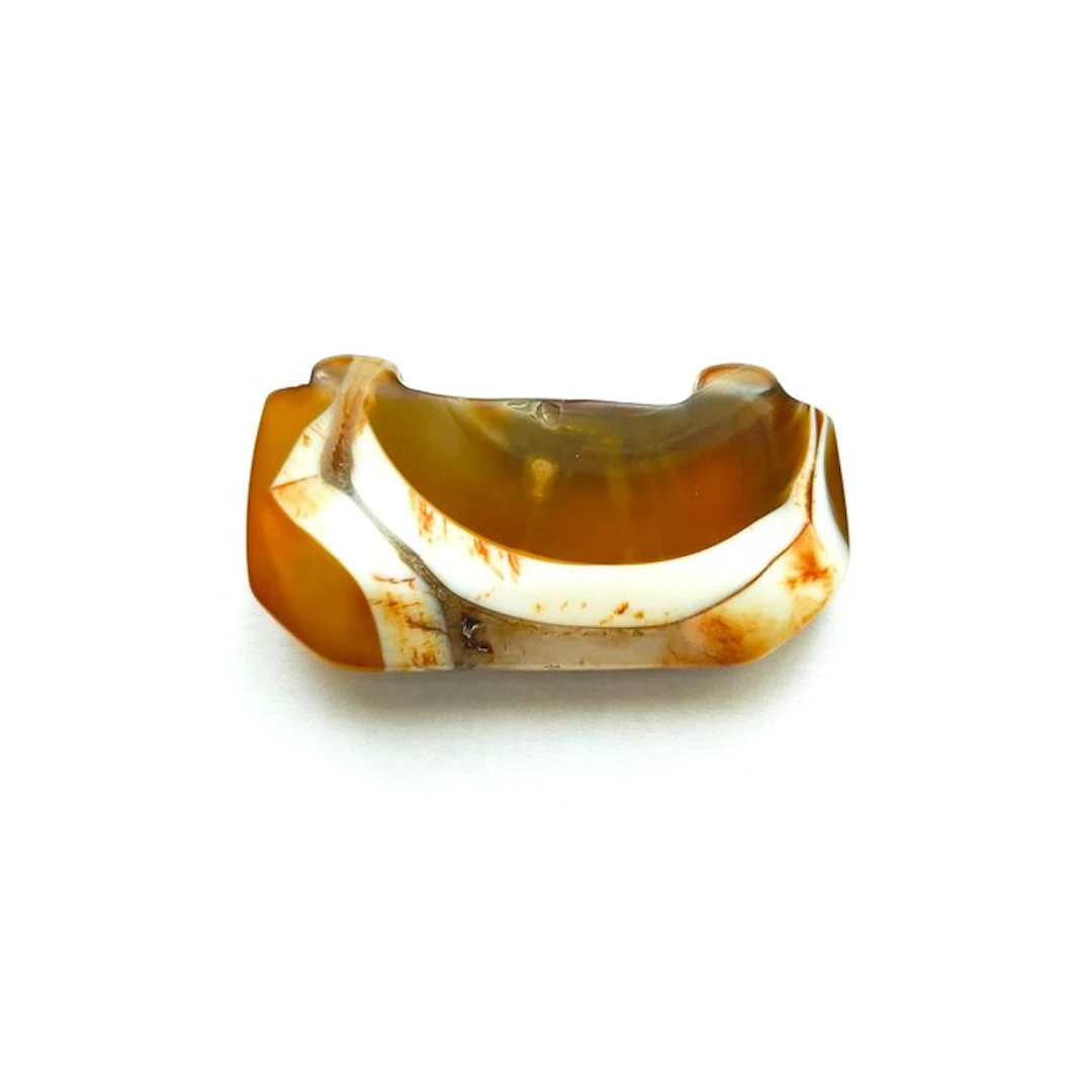 Silk Road,Central Asian Natural Banded Agate XL Pectoral...