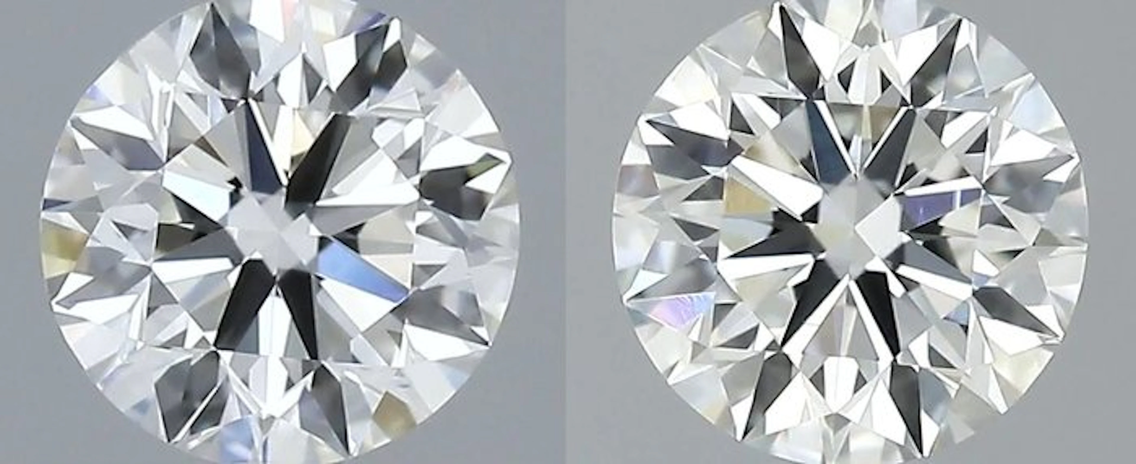 2 pcs Diamond (Natural) - 1.00 ct - Round - H - VVS2...