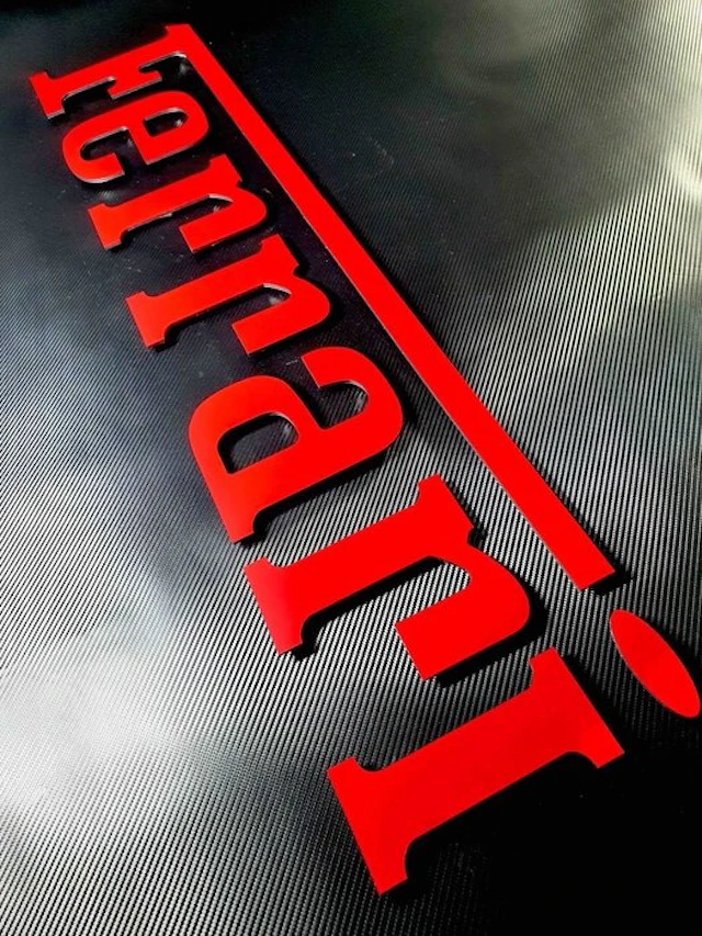 Sign - Ferrari - Professional wall Logo Aluminium*