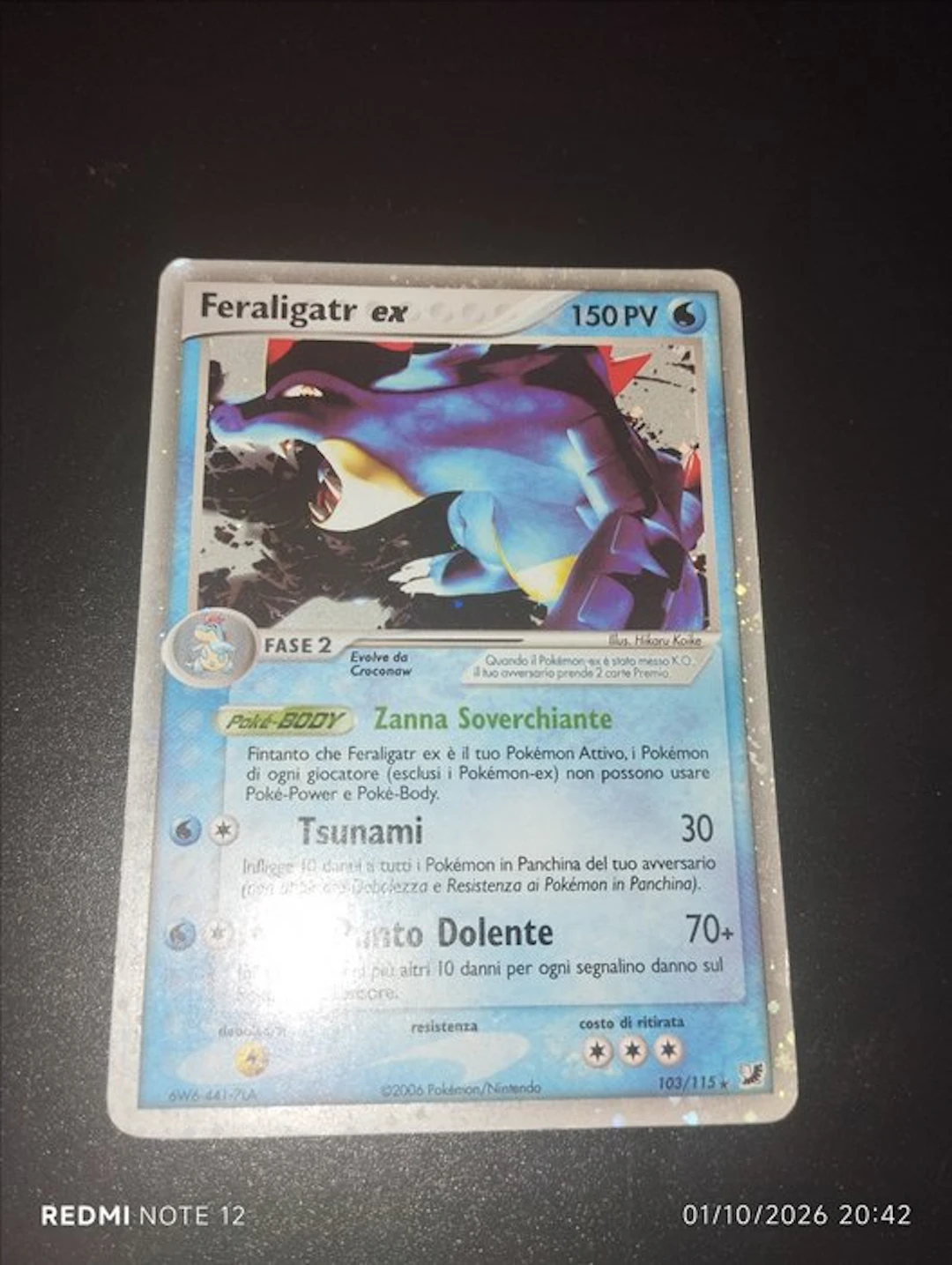 Pokémon - 1 Card - Feraligatr 103/115 Foil - EX
