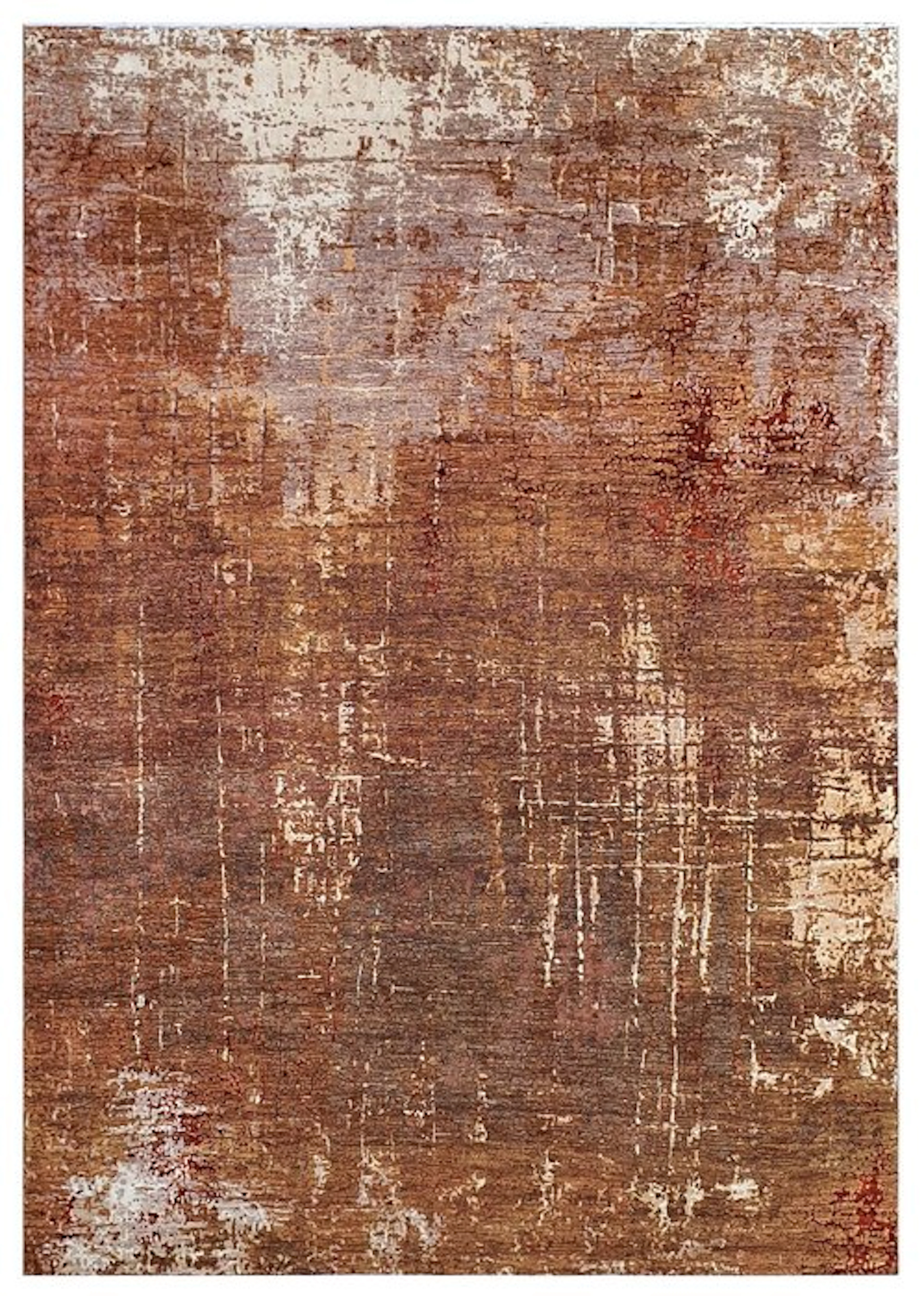 Hand-knotted designer rug made of wool & silk – Very fine...