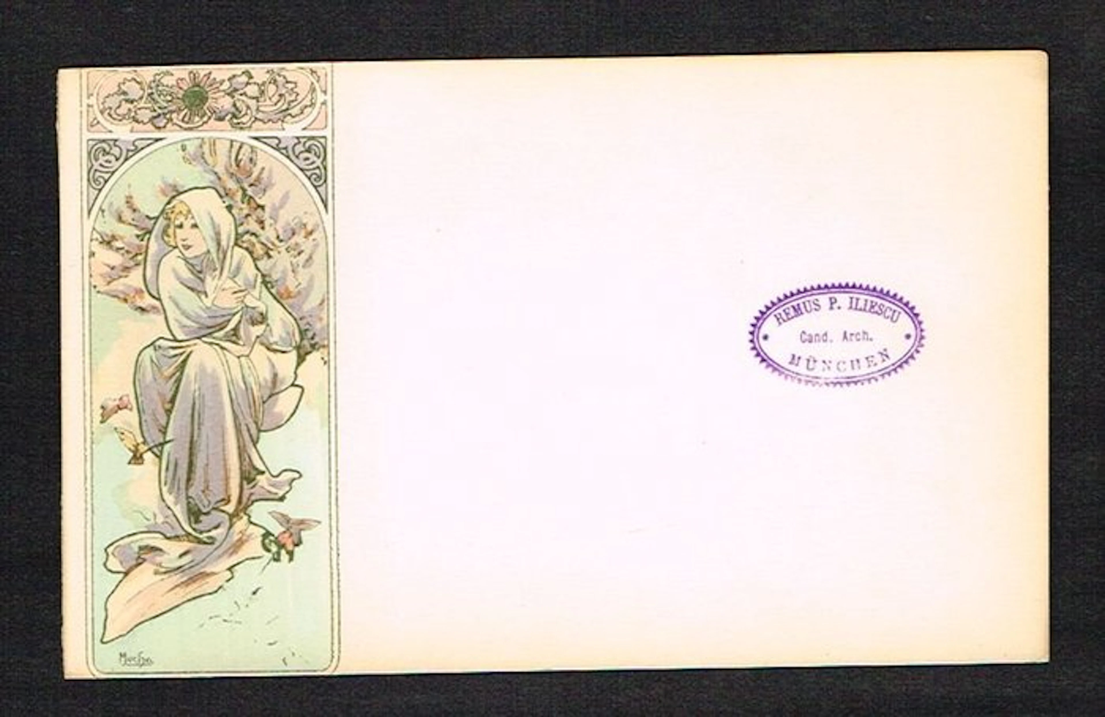 Mucha - Illustrator - Art Nouveau - Unwritten Postcard...