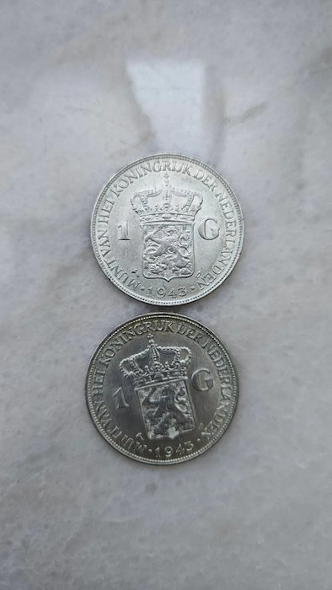 Netherlands. Wilhelmina. 1 Gulden 1943 (No reserve price)