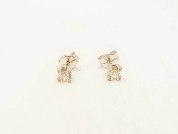 Earrings - 18 kt. White gold - Diamond