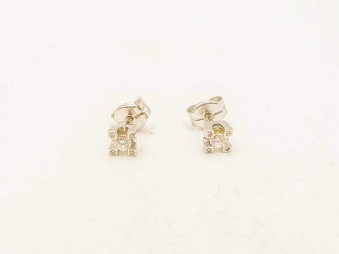 Earrings - 18 kt. White gold - Diamond