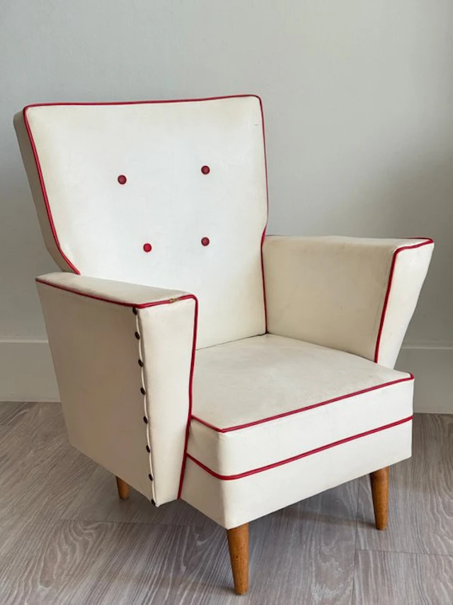 Armchair - Synthetic leather - Vintage armchair – England