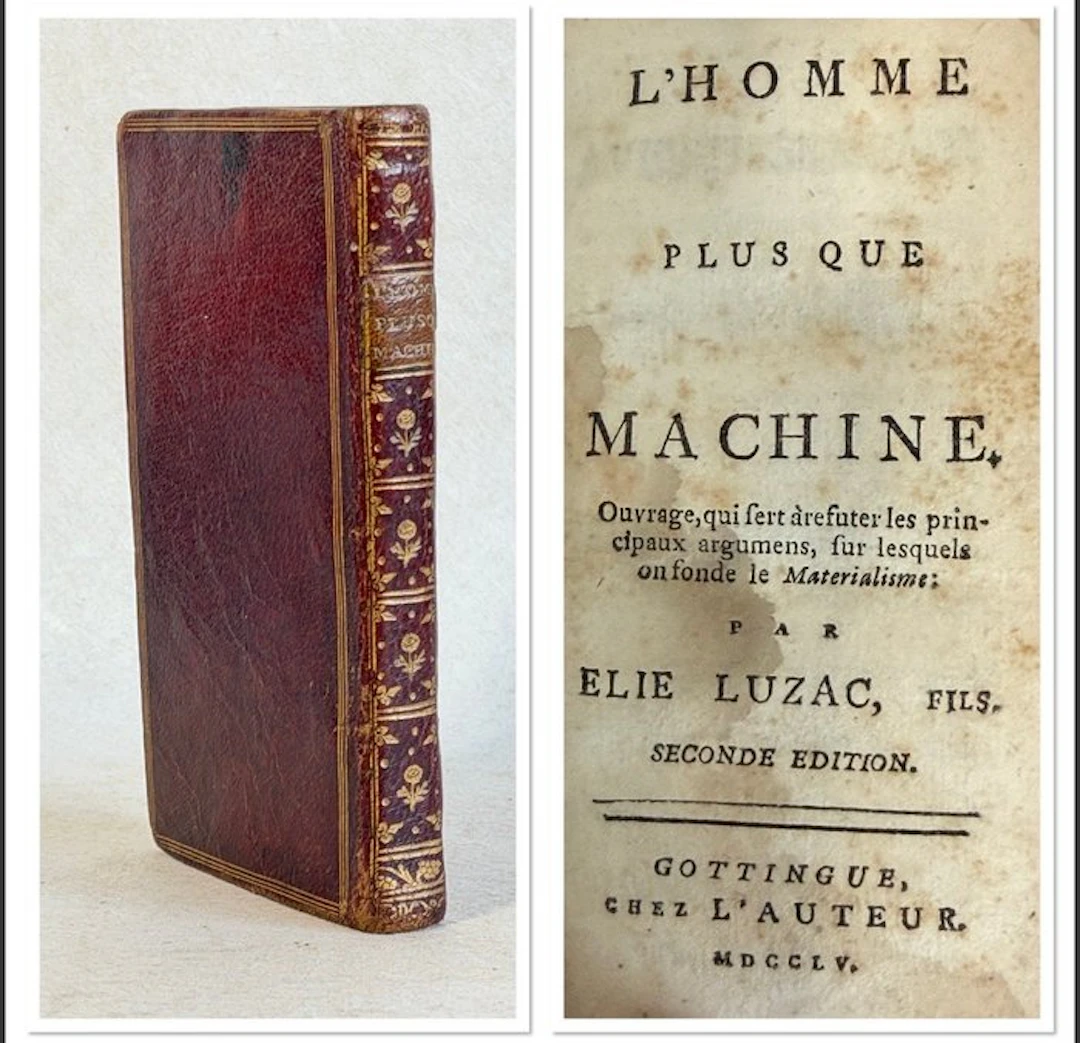 Elie Luzac - L’homme plus que Machine - 1755
