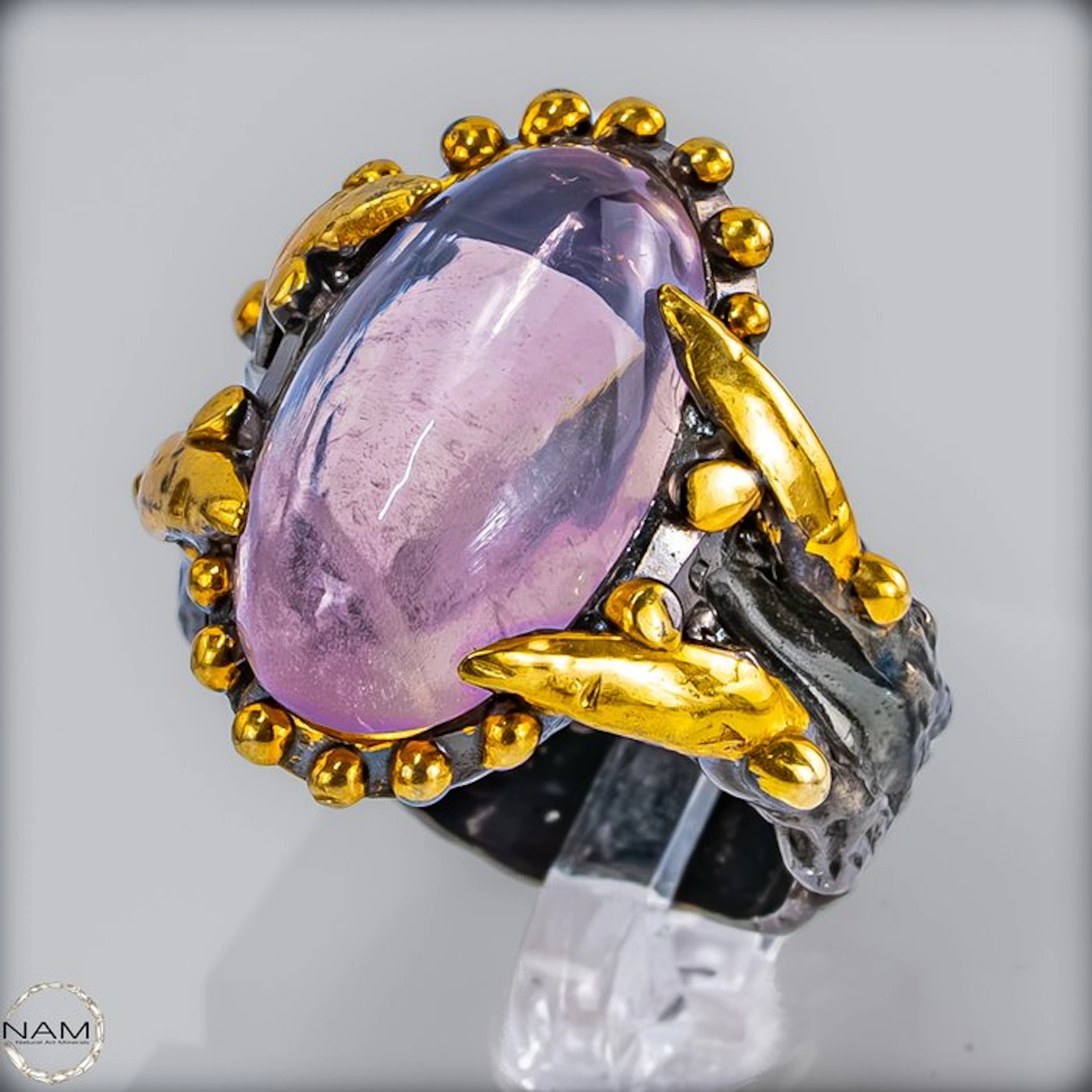Kunzite Ring – Delicate Rosé- and lilac tones with...