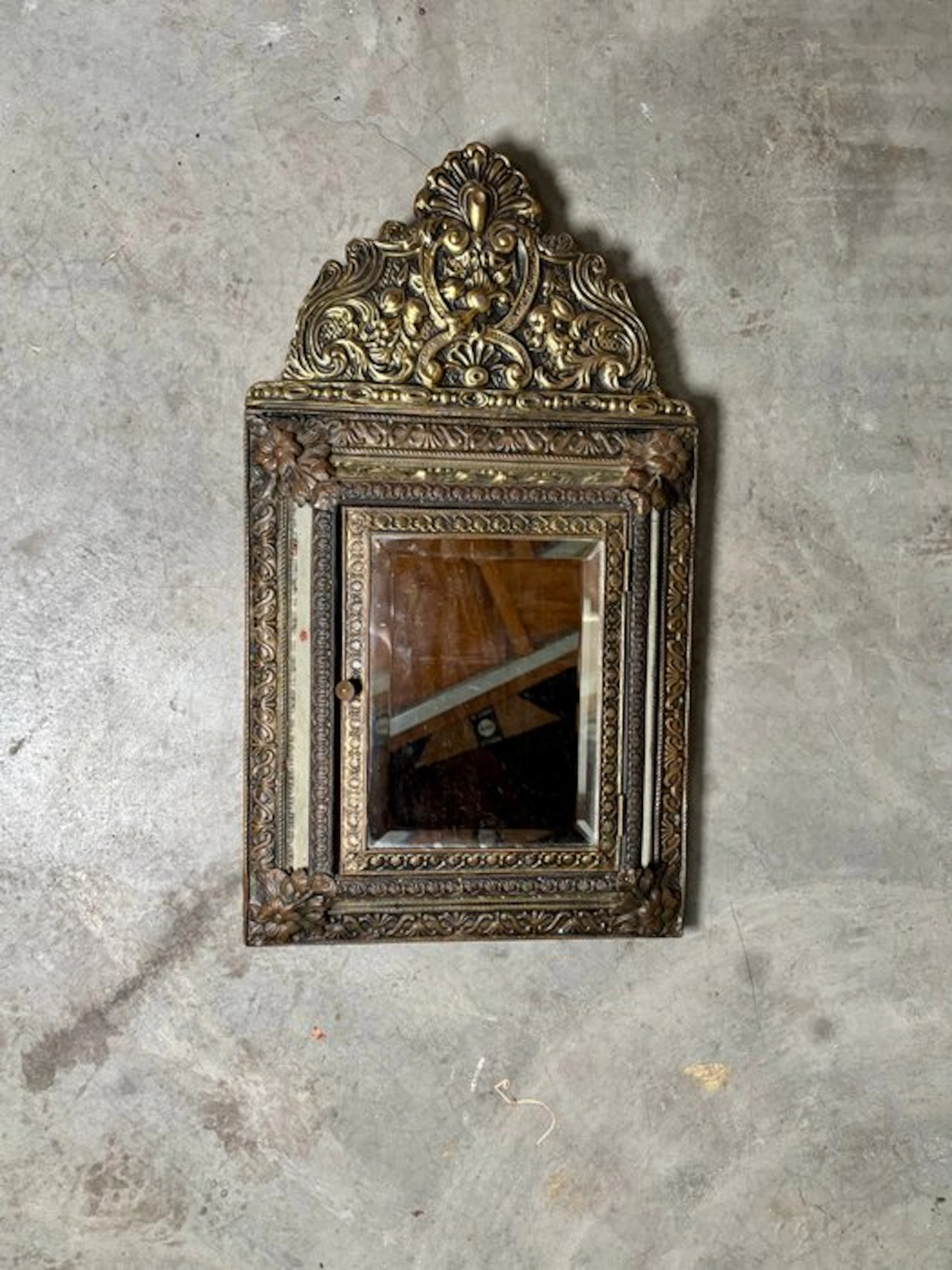 Mirror - Brass - antique hallway mirror