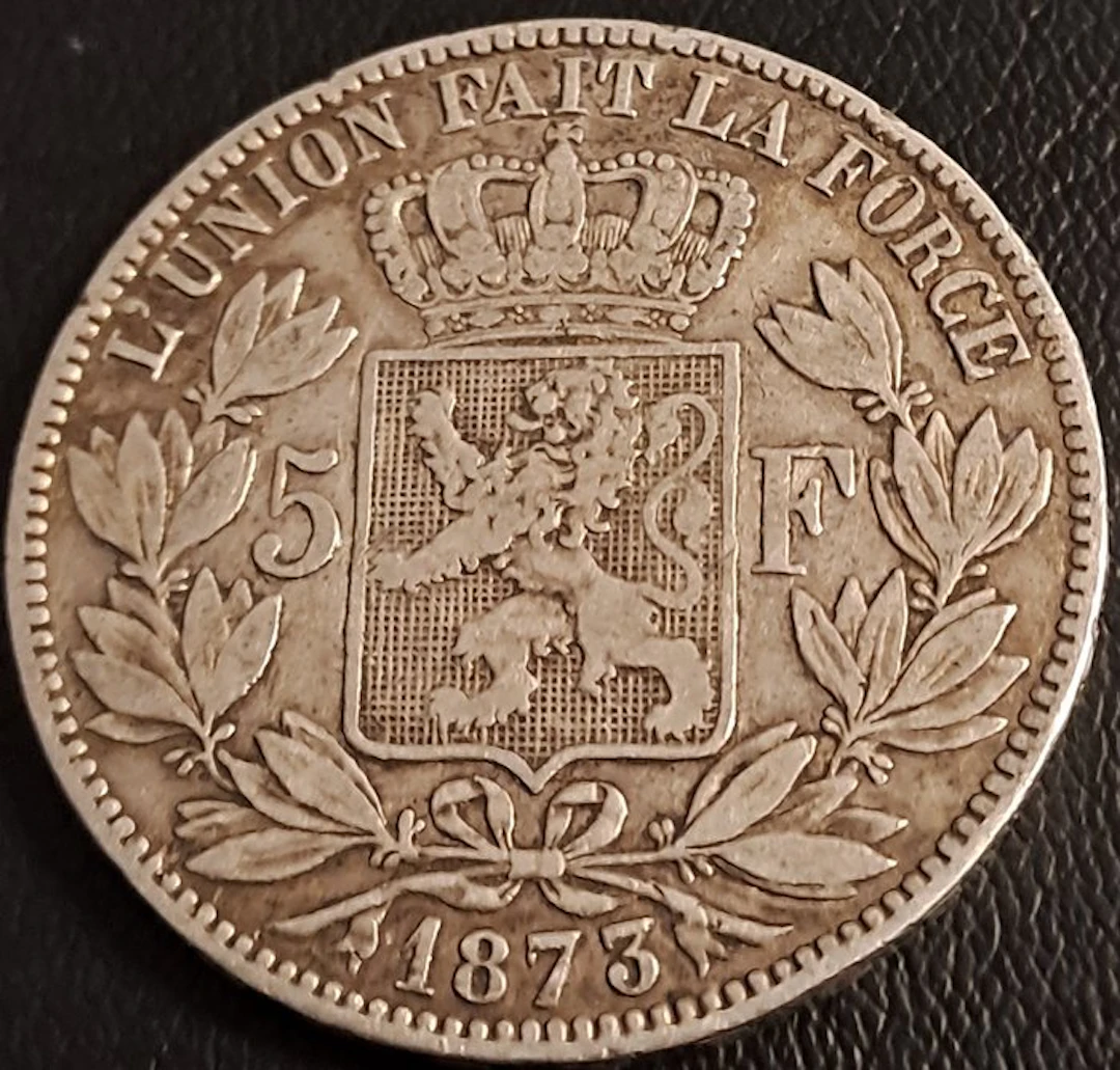 Belgium. Leopold II. 5 Francs petite tête 1873 (No reserve price)