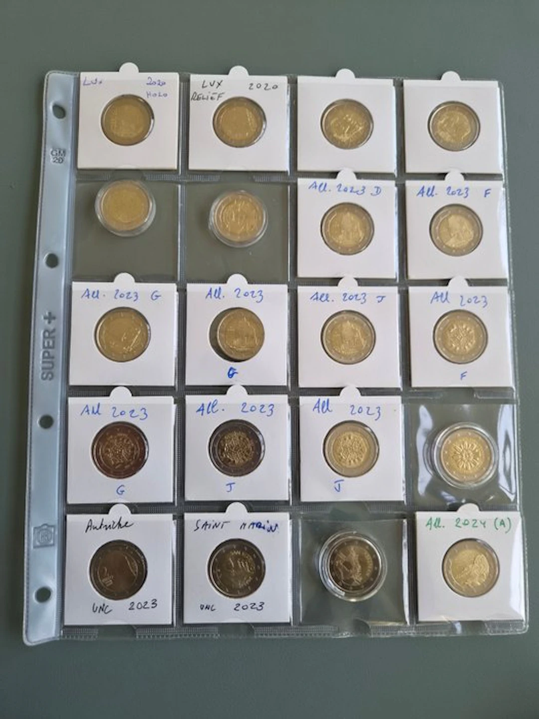 Europe. 2 Euro 2020/2024 (20 monnaies) (No reserve price)