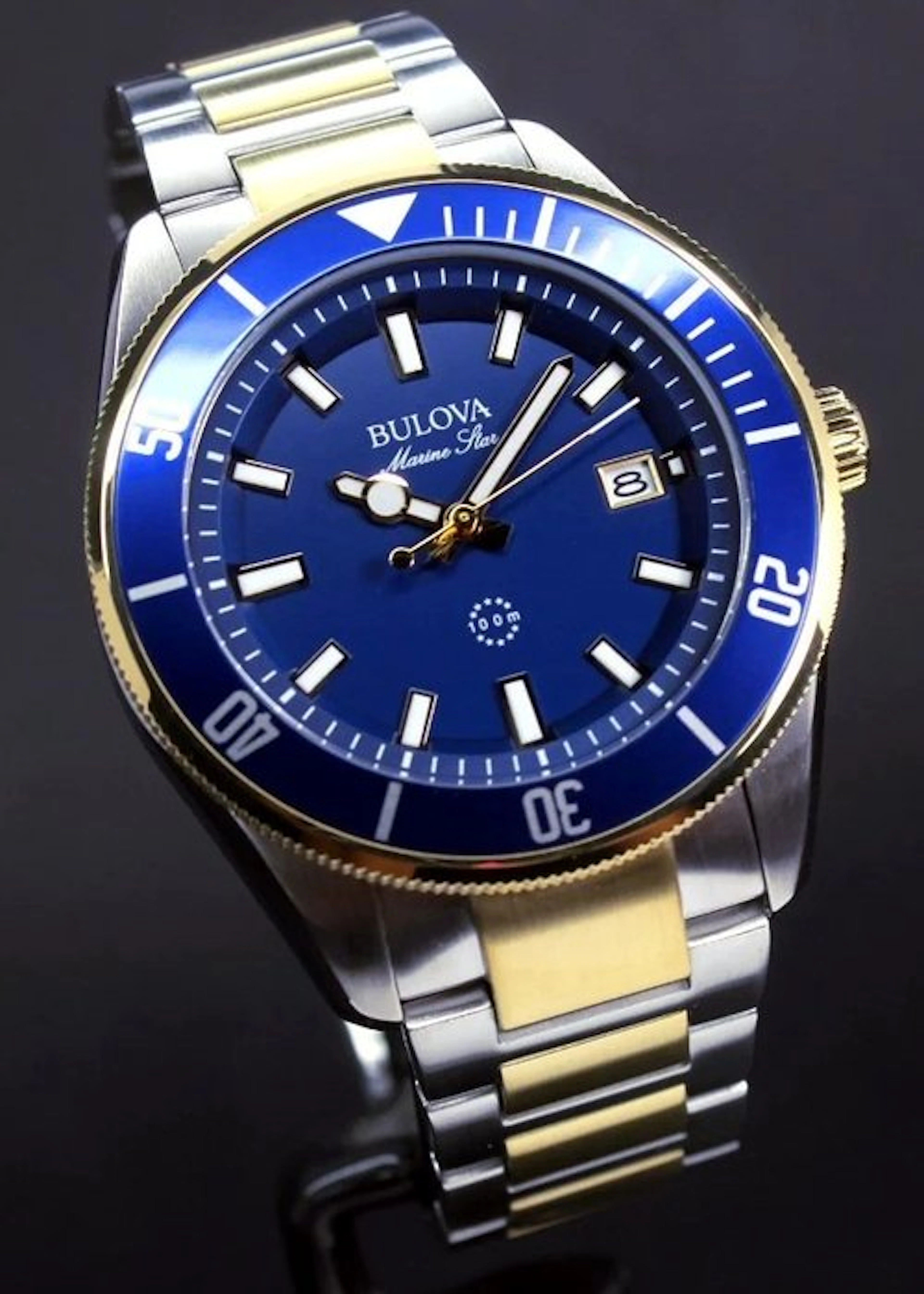 Bulova - "NO RESERVE PRICE" - Marine Star Yacht Blue...