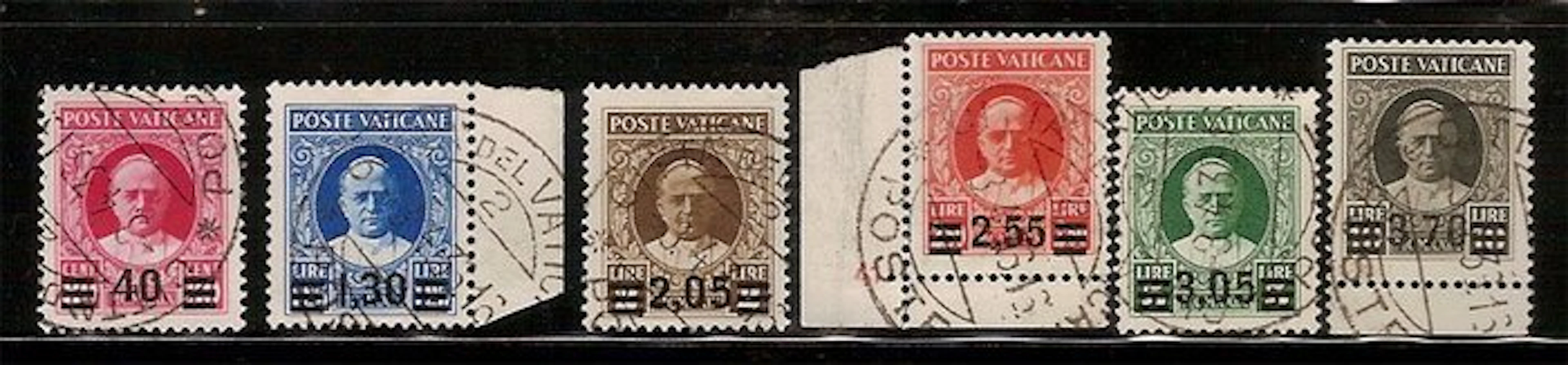 Vatican City 1934 - Used 'Provvisoria' series. Raybaudi certificate.