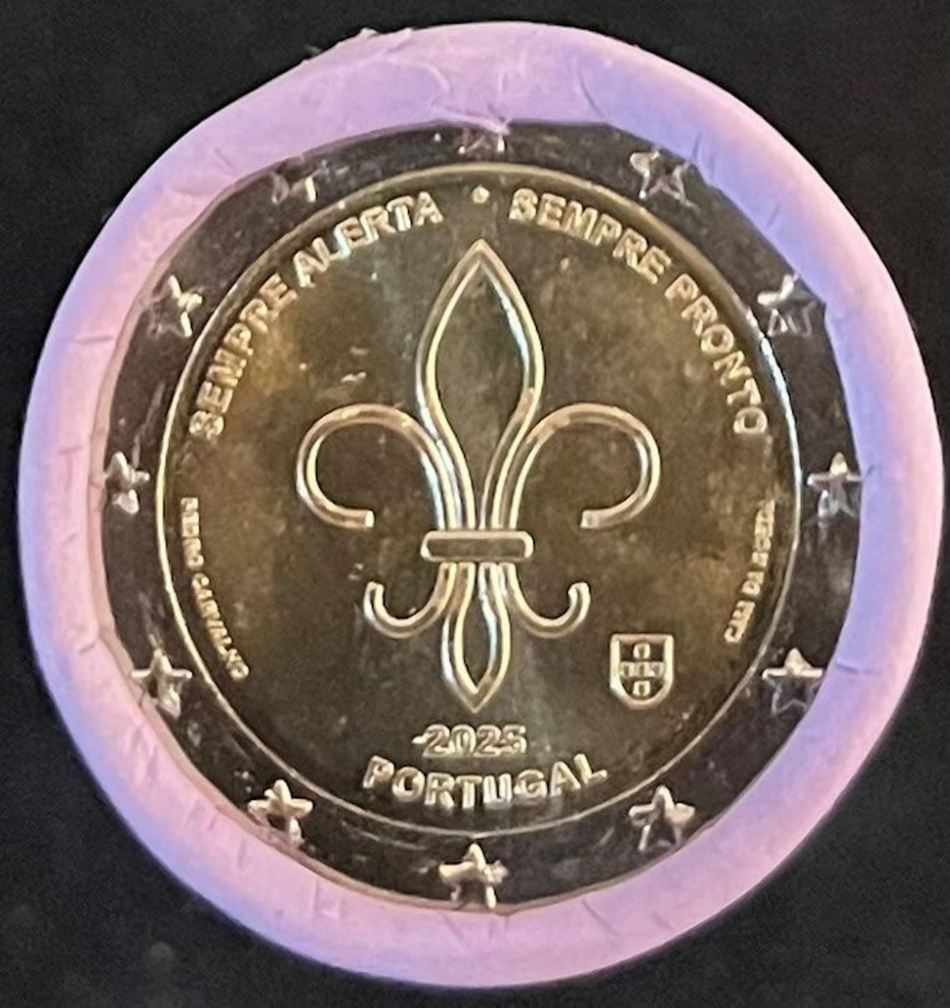 Portugal. 2 Euro 2025 "Escoteiros" (25 stuks) in zichtrol (No reserve price)