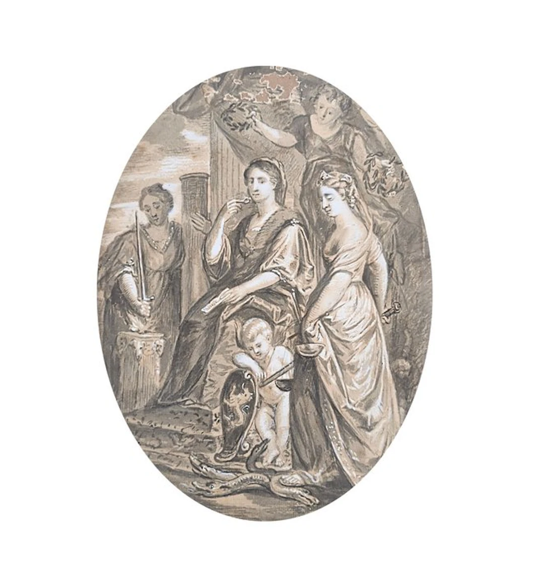 French school (XVIII) - Allégorie de la Justice Prudence