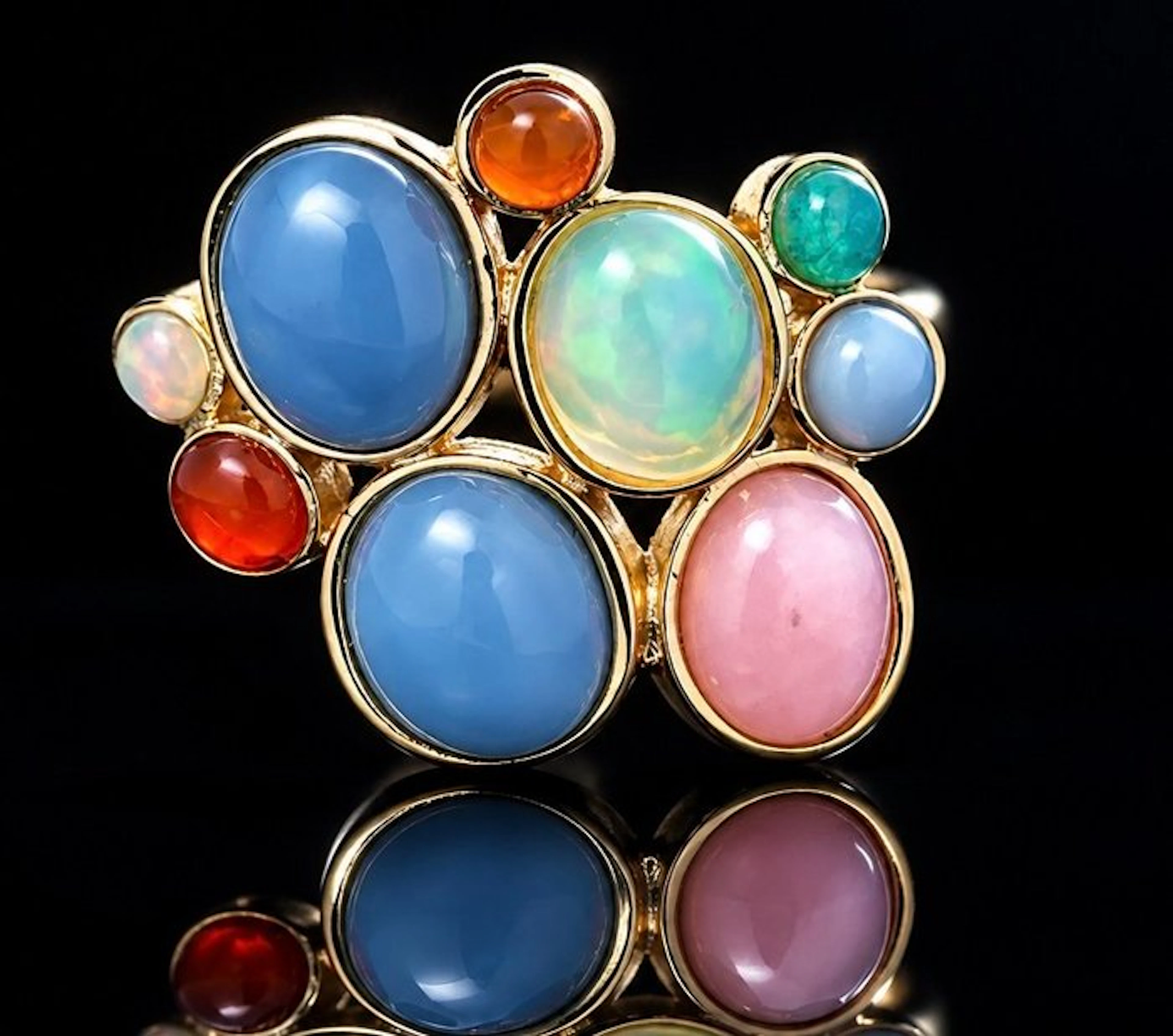 925 silver, opal - Ring