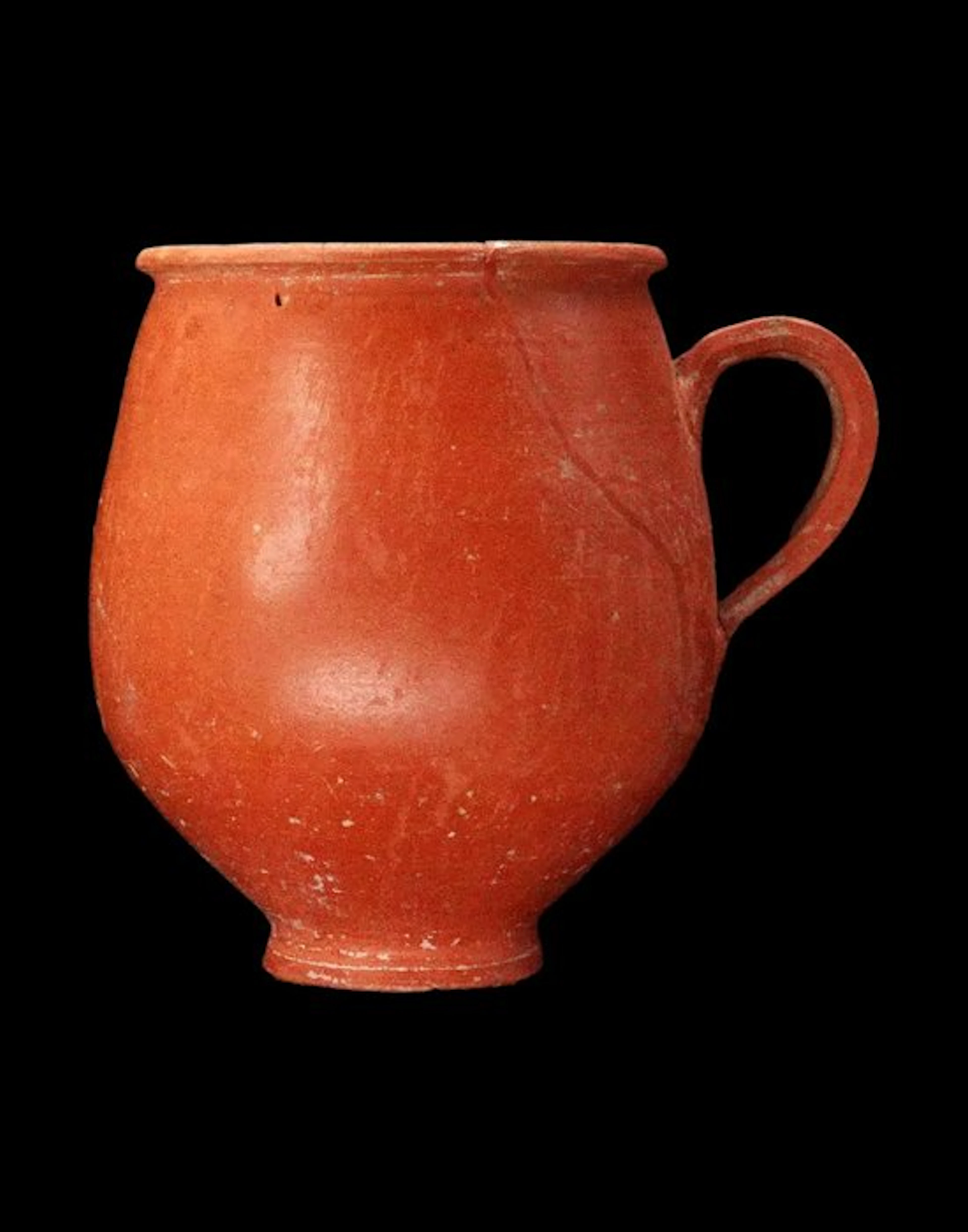 Ancient Roman Terra Sigillata - Sigillata-handled cup - 3rd century AD.